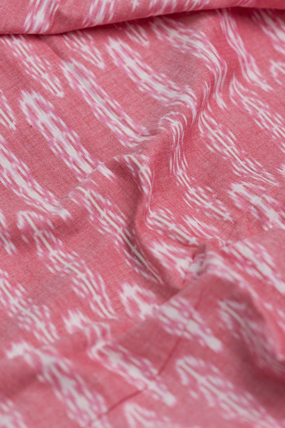 Shade of Pink Ikat Cotton Fabric - Image 2