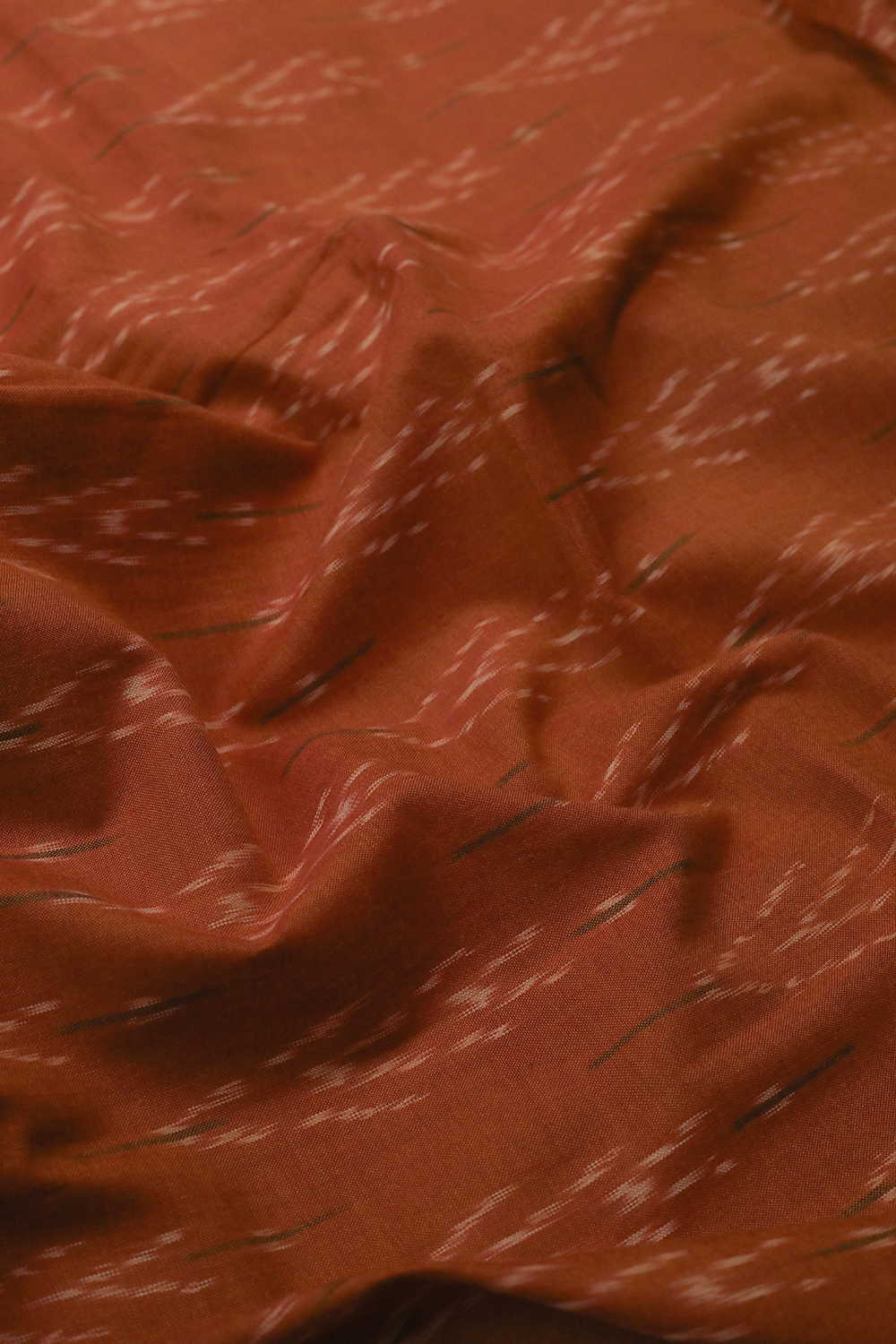 Sunset Orange Ikat Cotton Fabric - Image 3