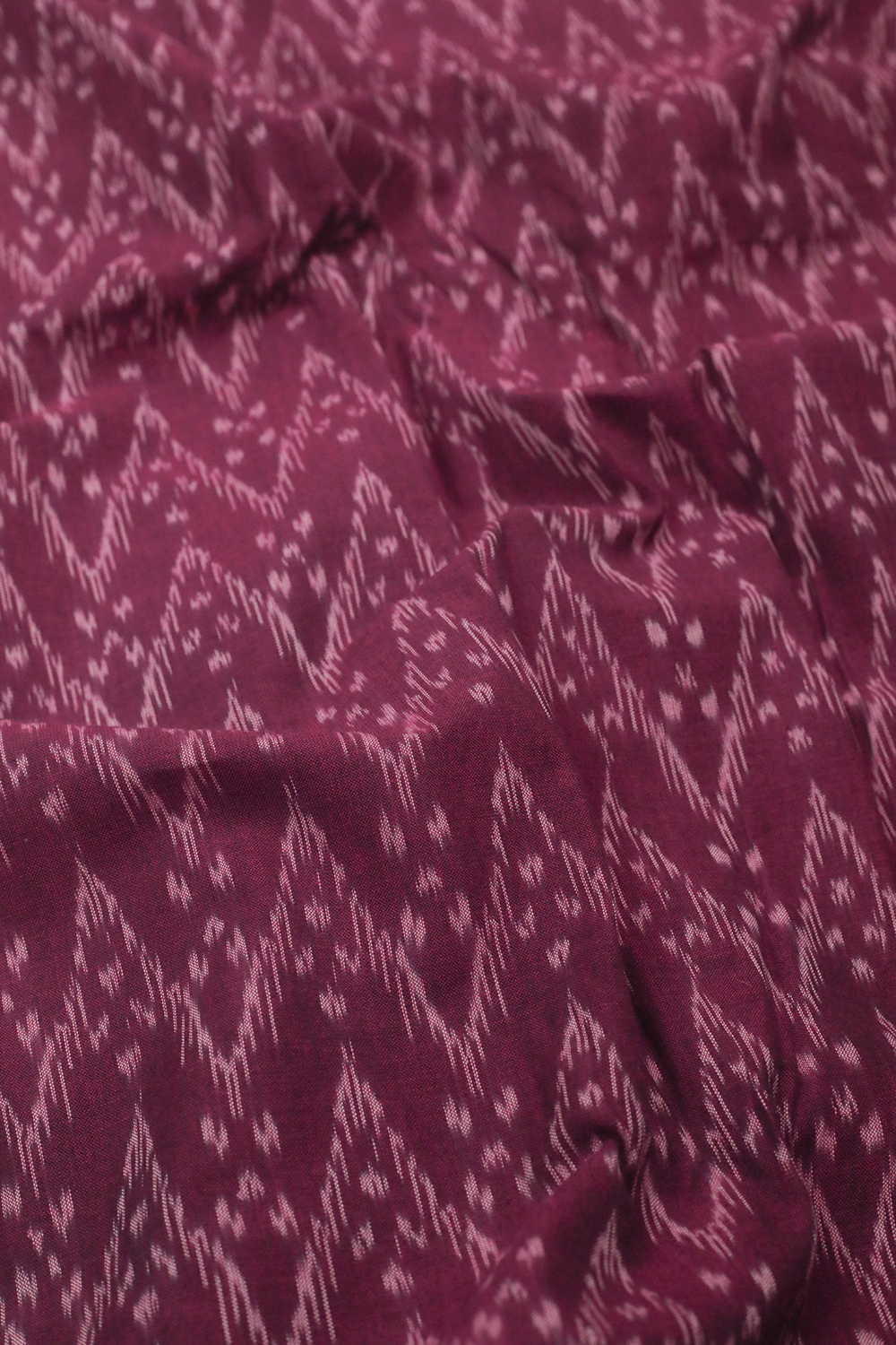 Purple with Chevron Design Ikat Cotton Fabric - Image 3