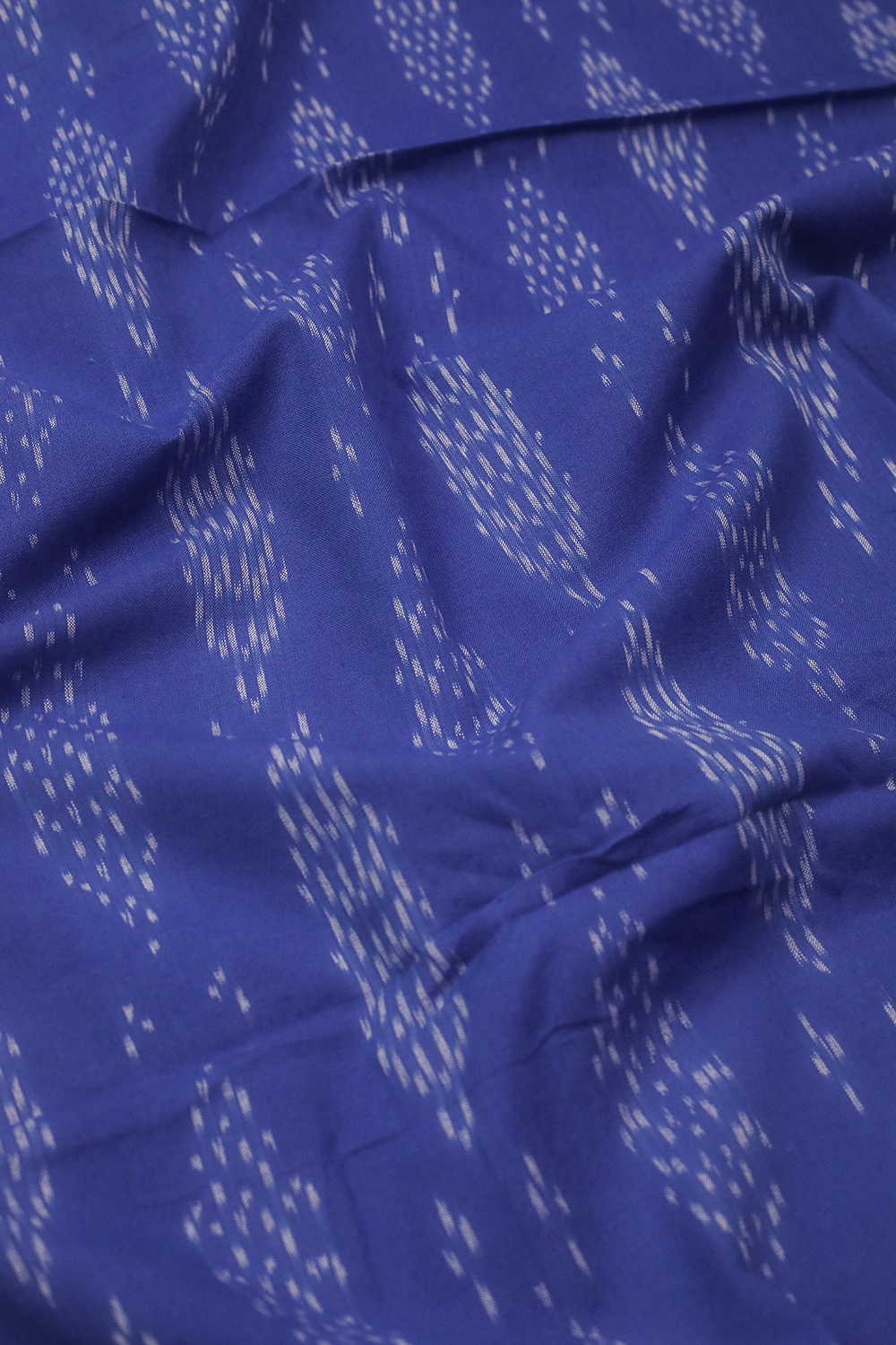 Butta on Dark Blue Ikat Cotton Fabric - Image 2