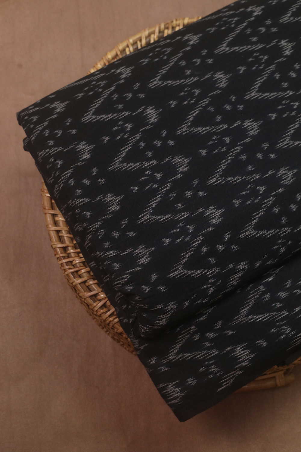 Black Ikat Cotton Fabric