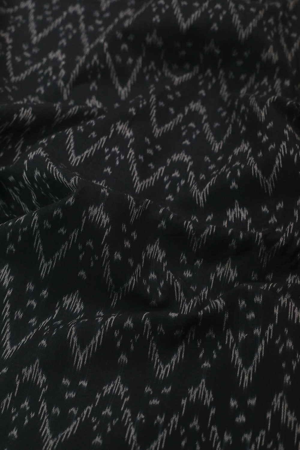 Black Ikat Cotton Fabric - Image 3