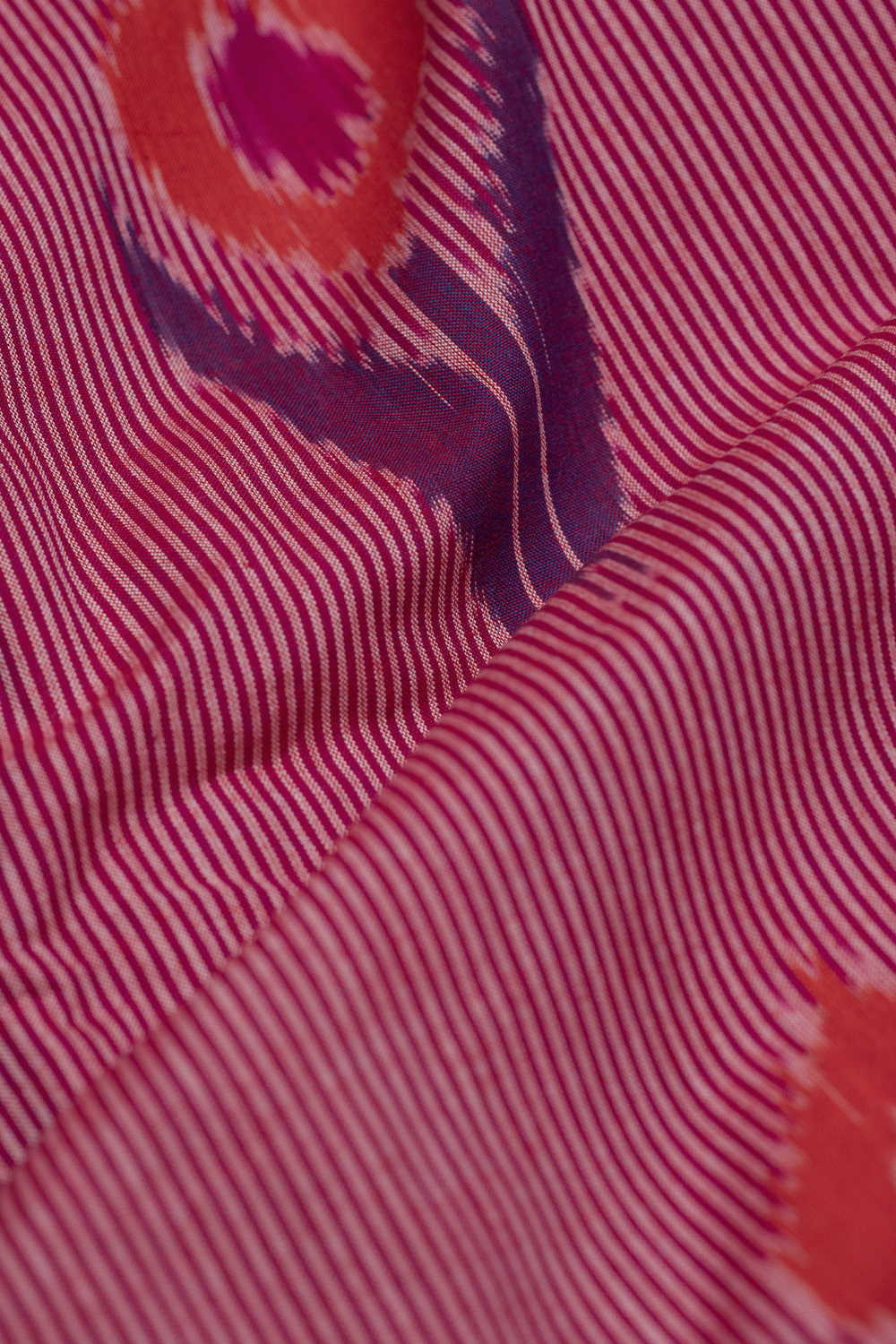 Peacock Elegance Ikat Cotton Fabric - Image 3