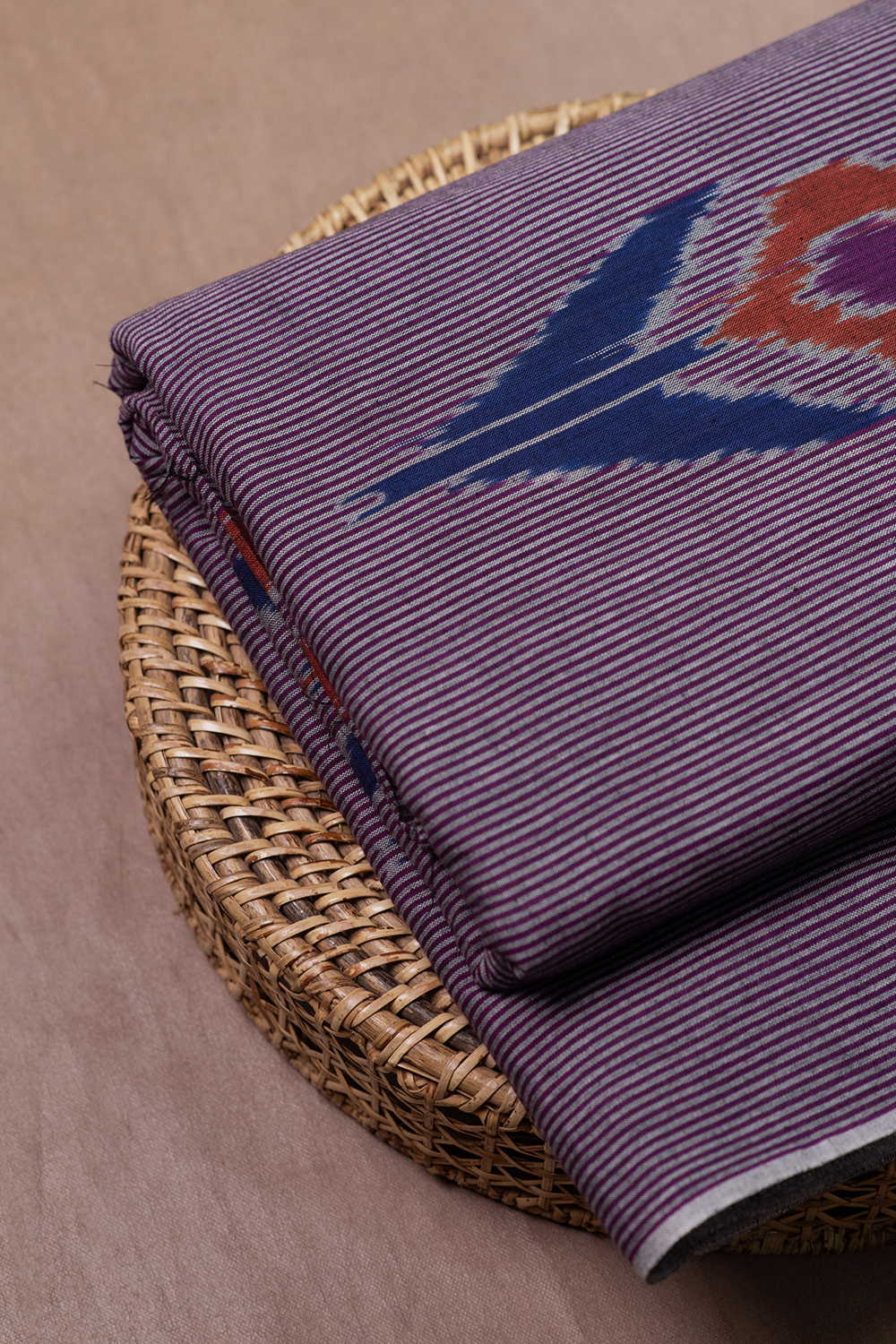 Mayur Feather Ikat Cotton Fabric - Image 2