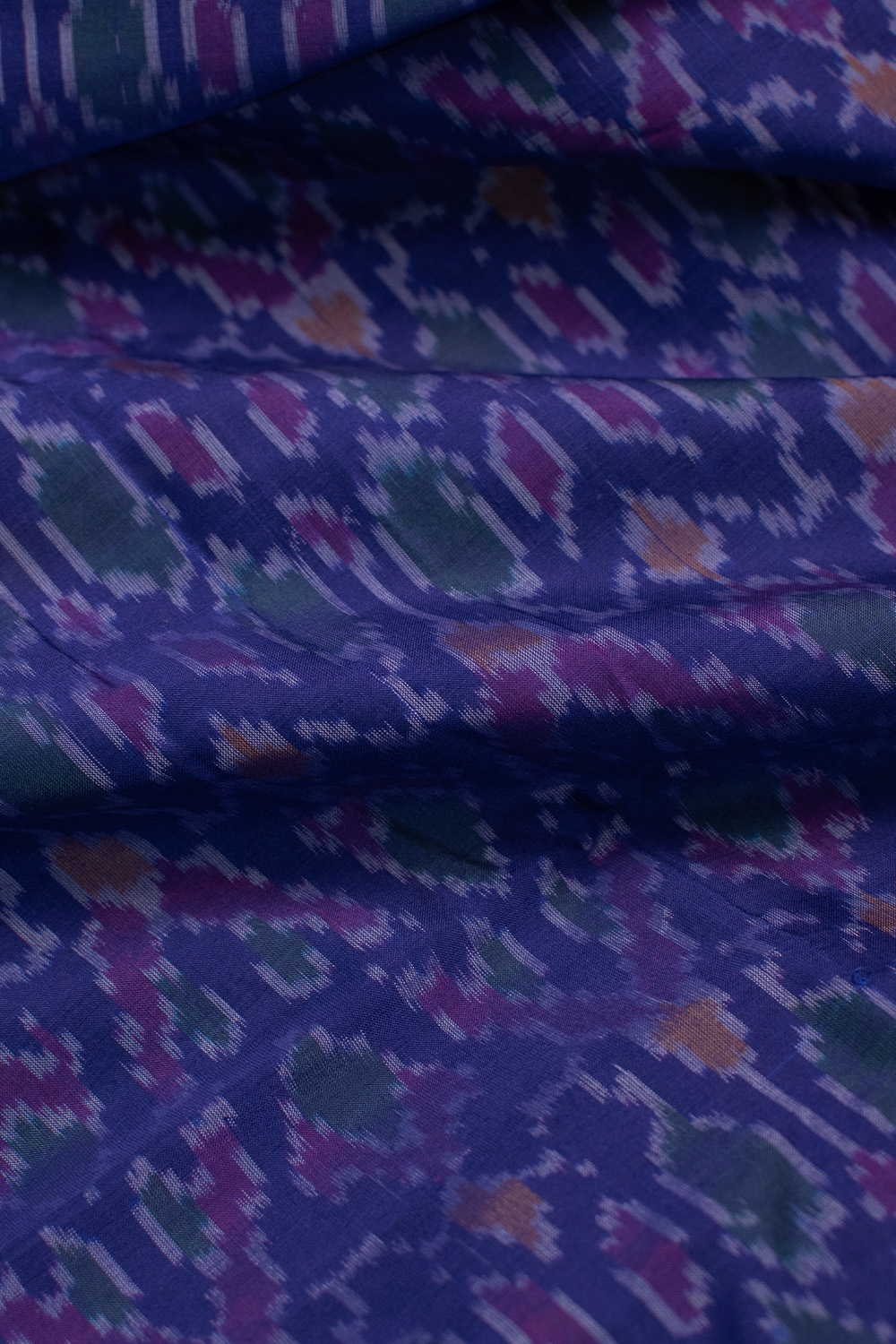 Violet Ikat Silk Cotton Fabric - Image 2