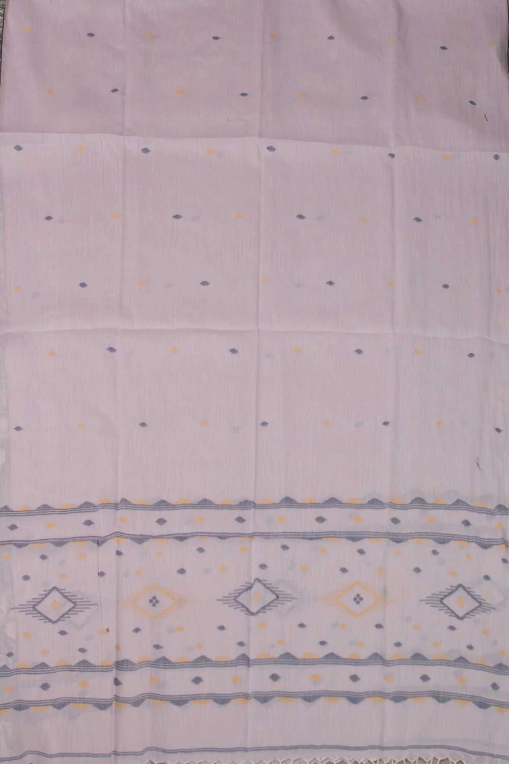 Light Shade of Pink Jamdani Cotton Dupatta - Image 2