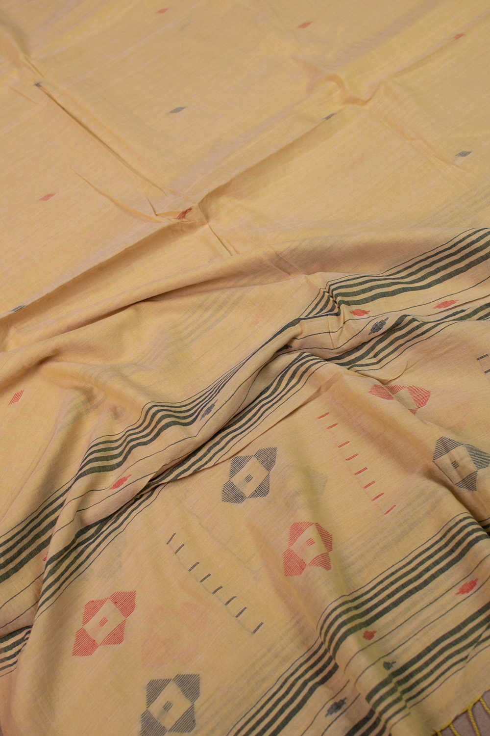 Shade of Yellow Jamdani Cotton Dupatta - Image 2