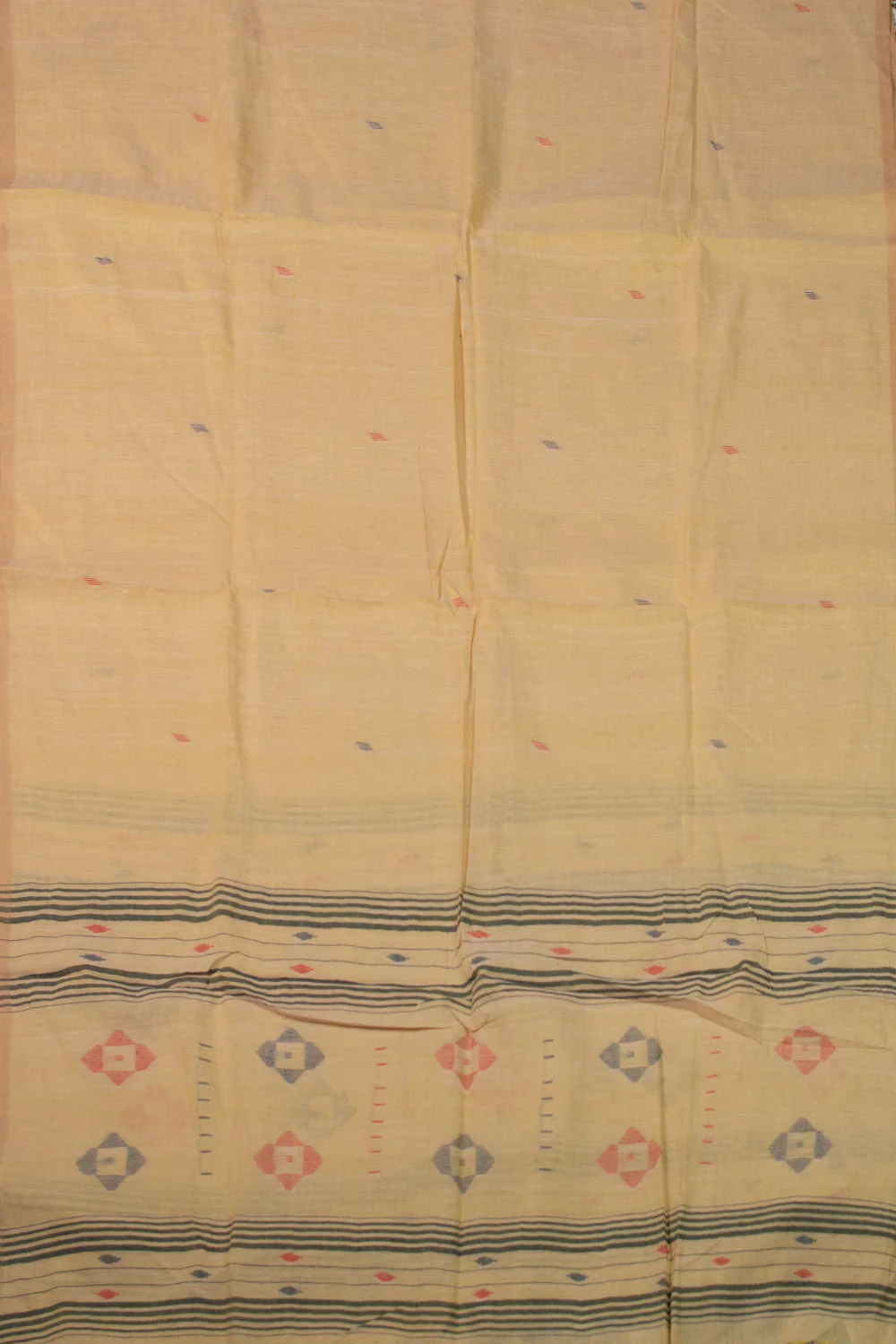 Shade of Yellow Jamdani Cotton Dupatta - Image 3