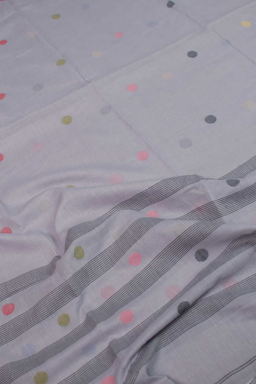 Motifs on Grey Jamdani Cotton Dupatta - Image 2