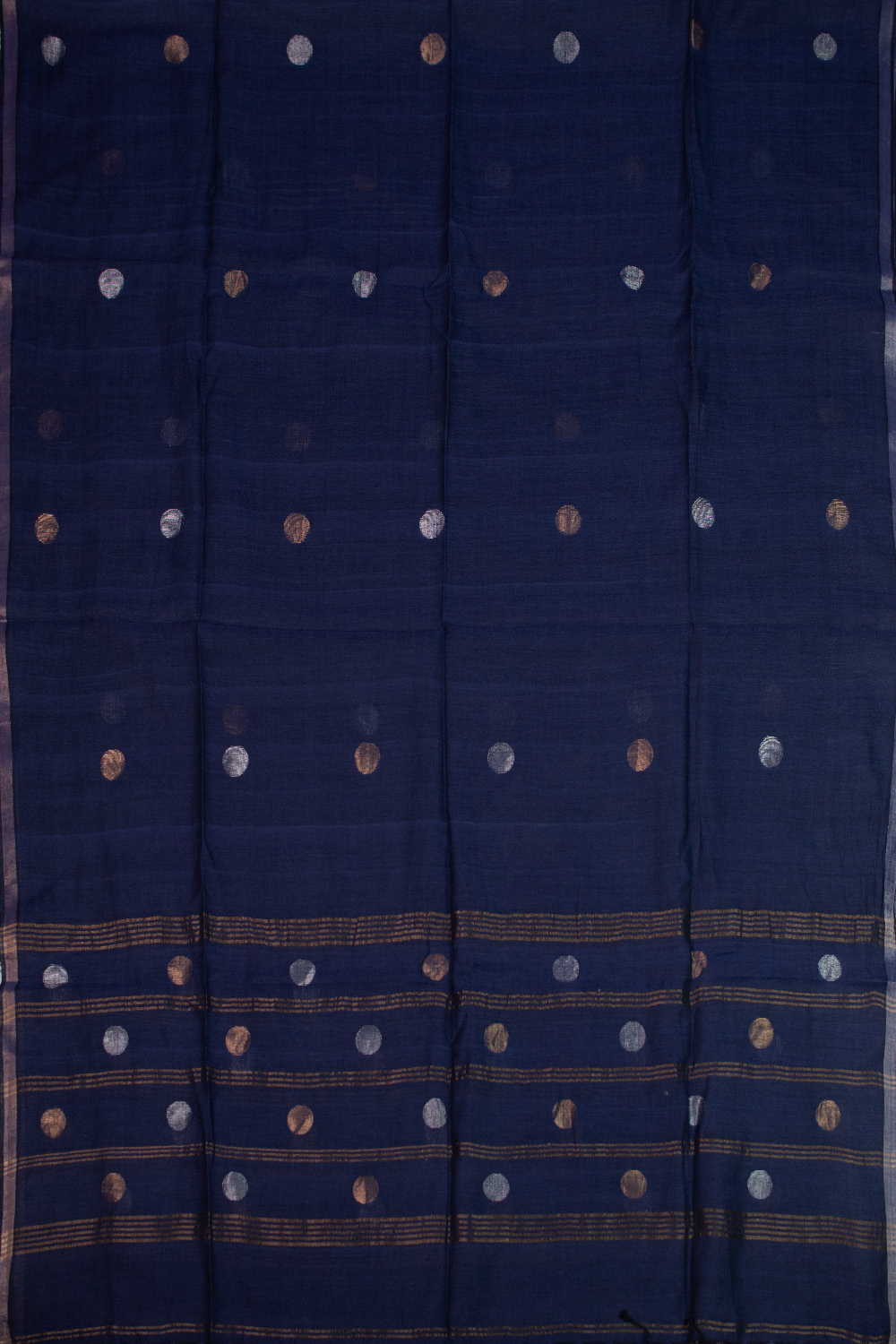 Zari Butta on Blue Jamdani Cotton Dupatta - Image 3