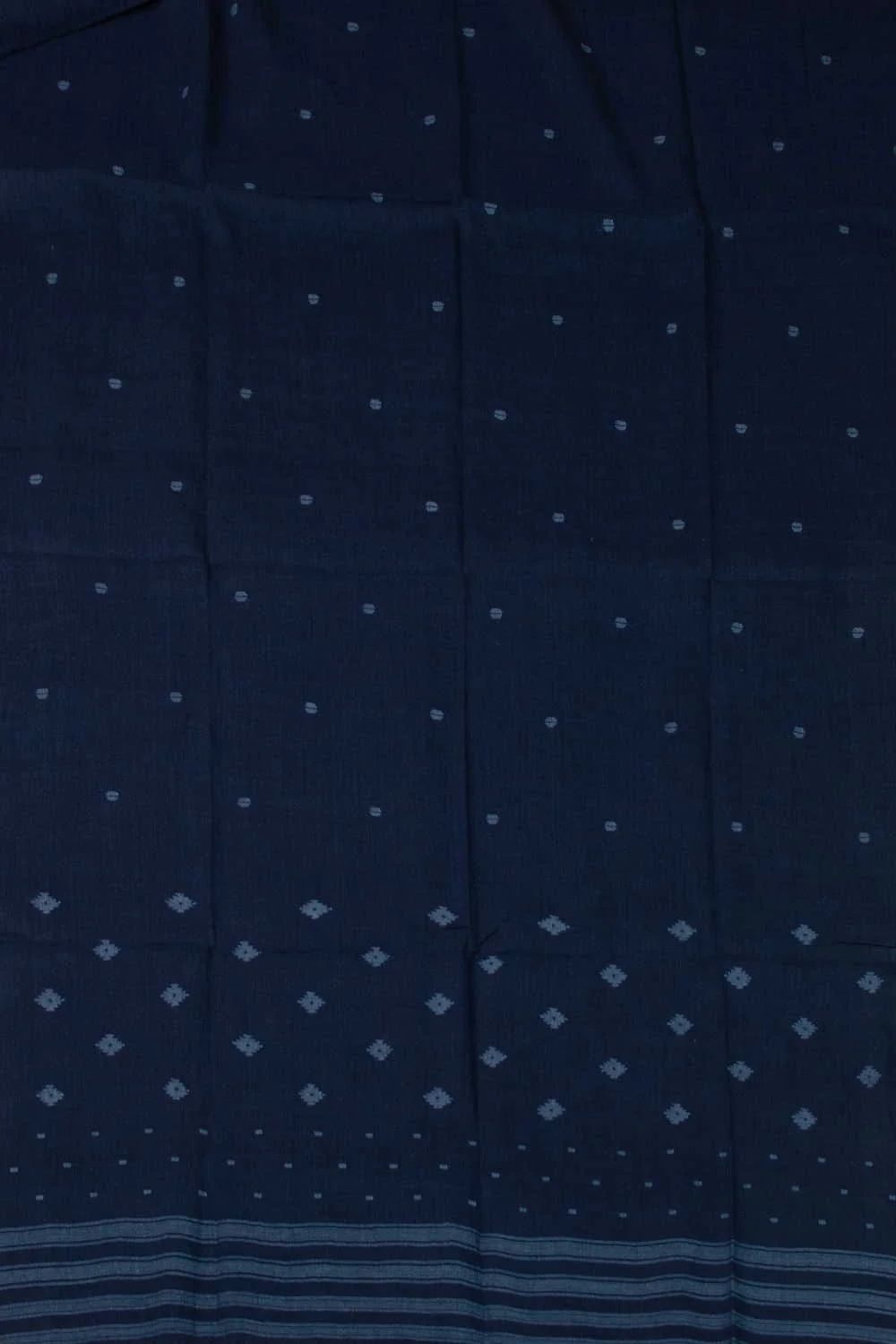 Shade of Indigo Jamdani Cotton Dupatta - Image 2