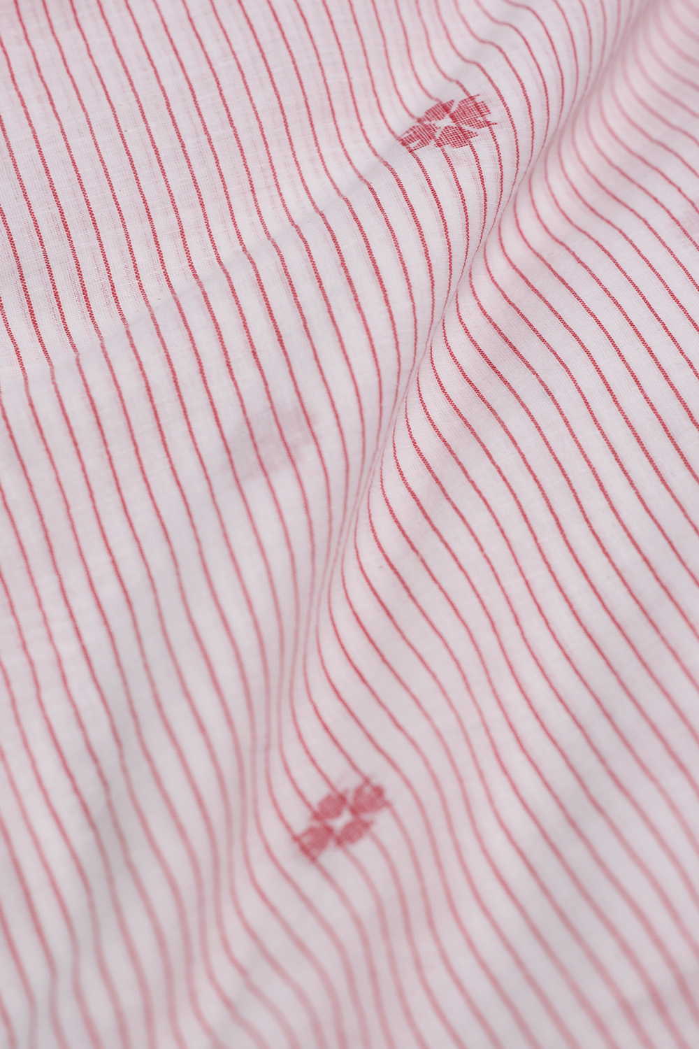 Stripe with Butta Jamdani Cotton Fabric - Image 3