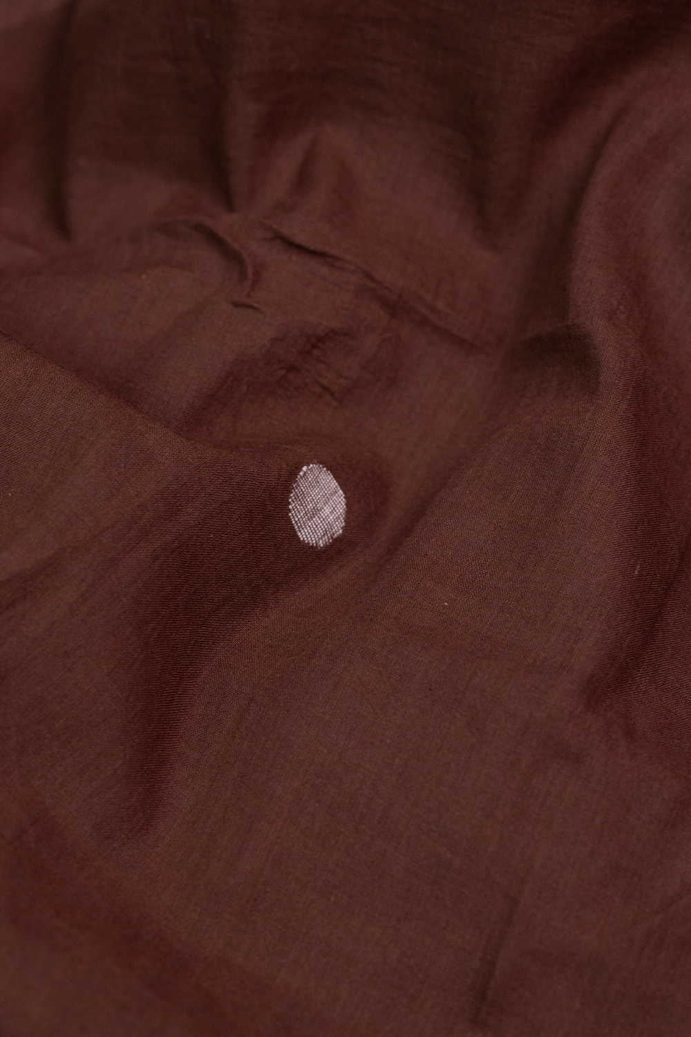 Moonlight Butta - Coco Brown Jamdani Cotton Fabric - Image 3
