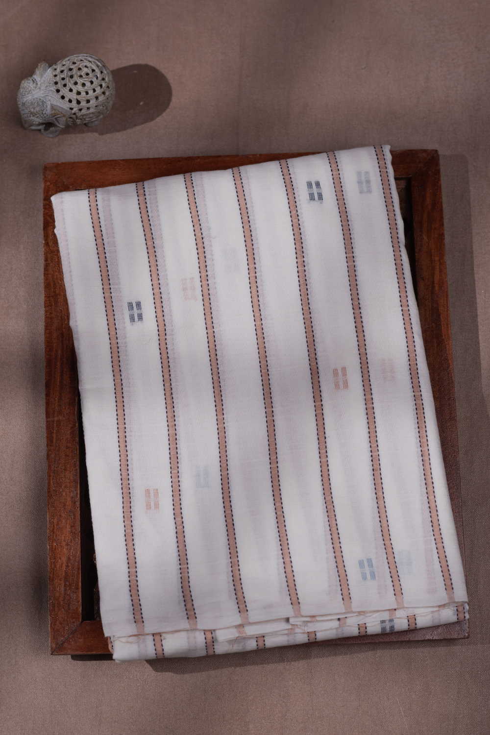 Stripe & Butta Jamdani Cotton Saree