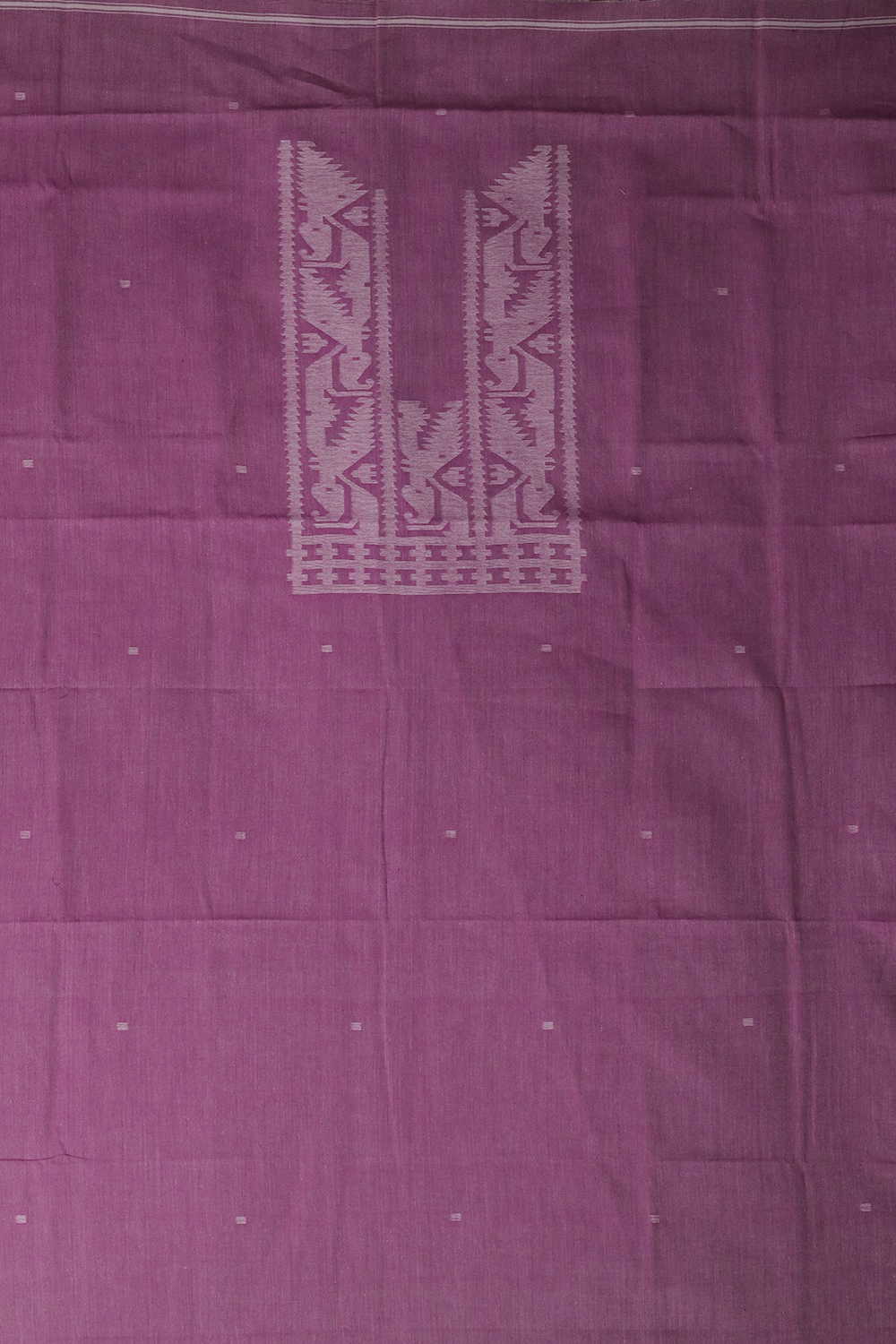 Light Pink Jamdani Cotton Top & Dupatta - Image 3