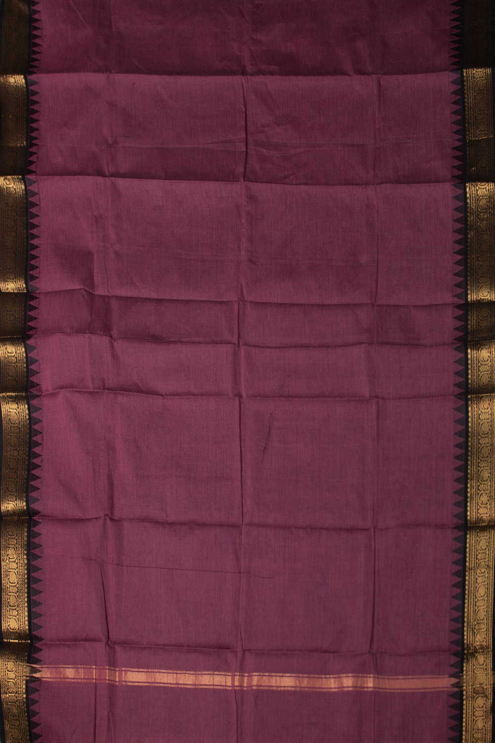 Mauve Pink Kanchipuram Cotton Dupatta - Image 3
