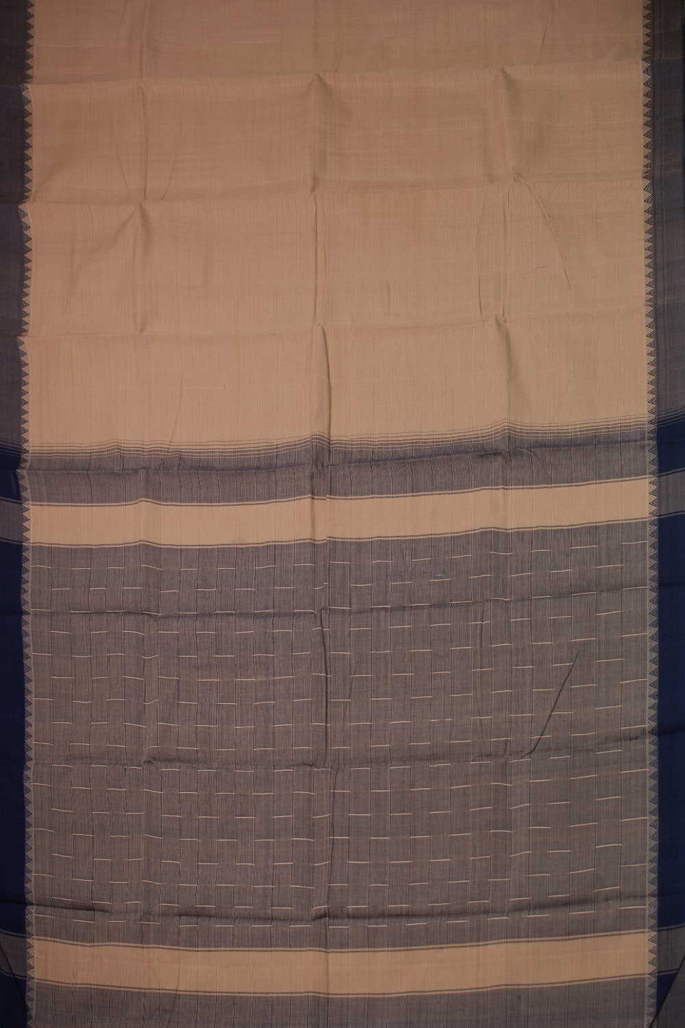 Beige Kanchipuram Cotton saree - Image 2