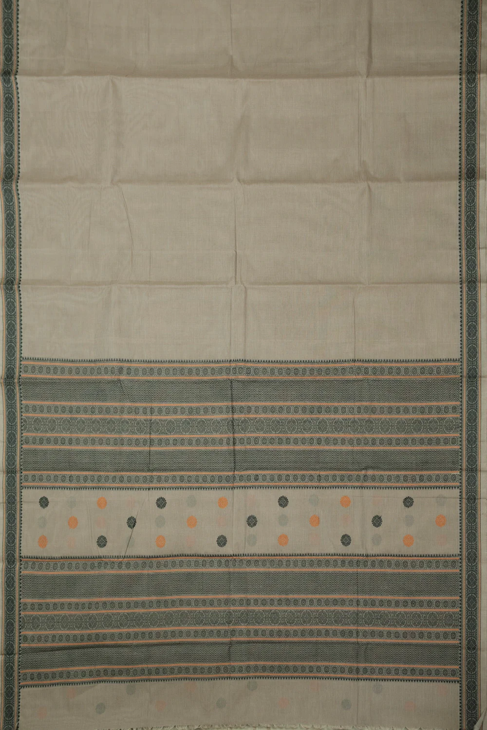 Baby Beige Kanchipuram Cotton saree - Image 2