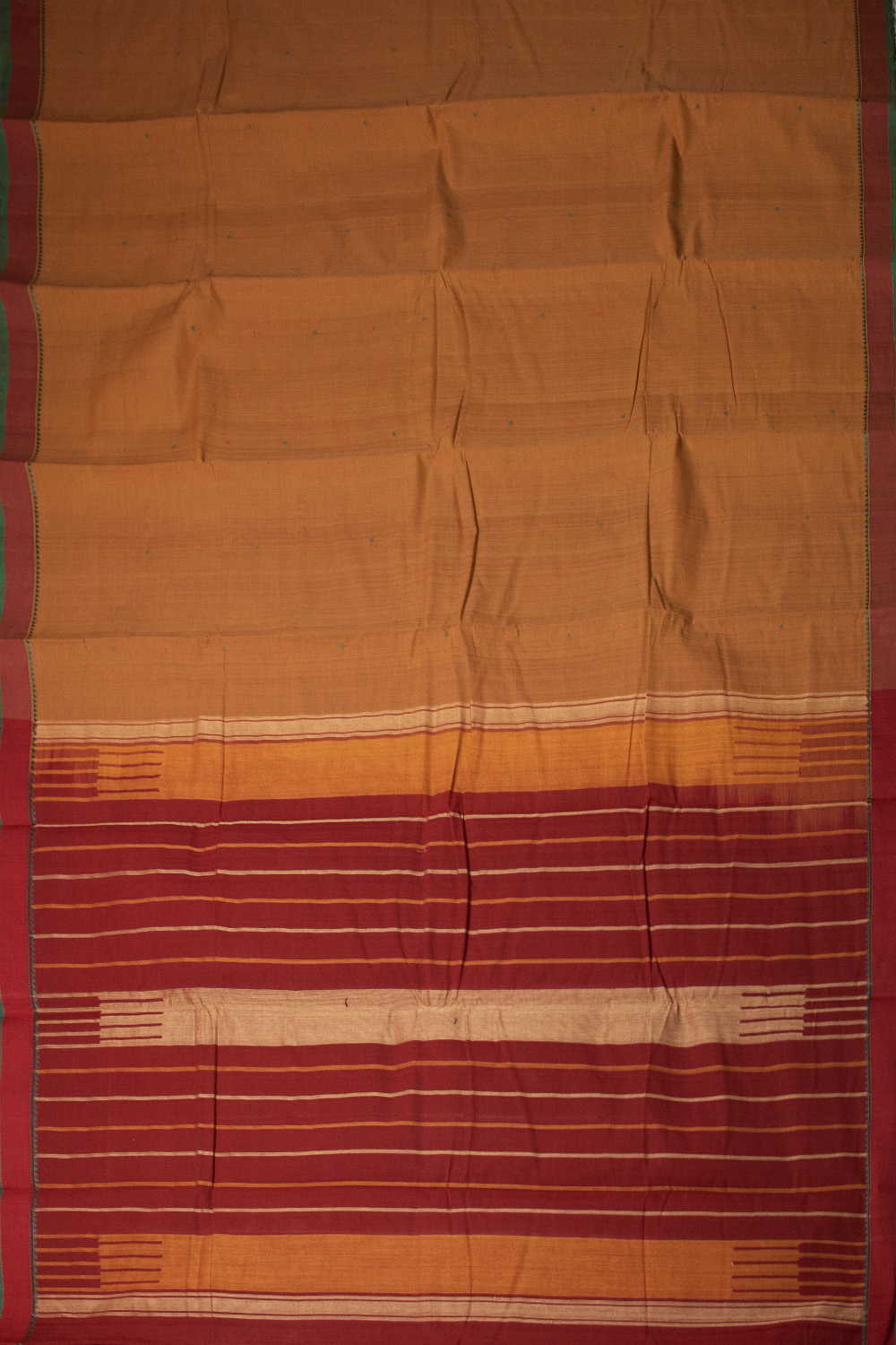 Cinnamon Brown Kanchipuram Cotton saree - Image 2