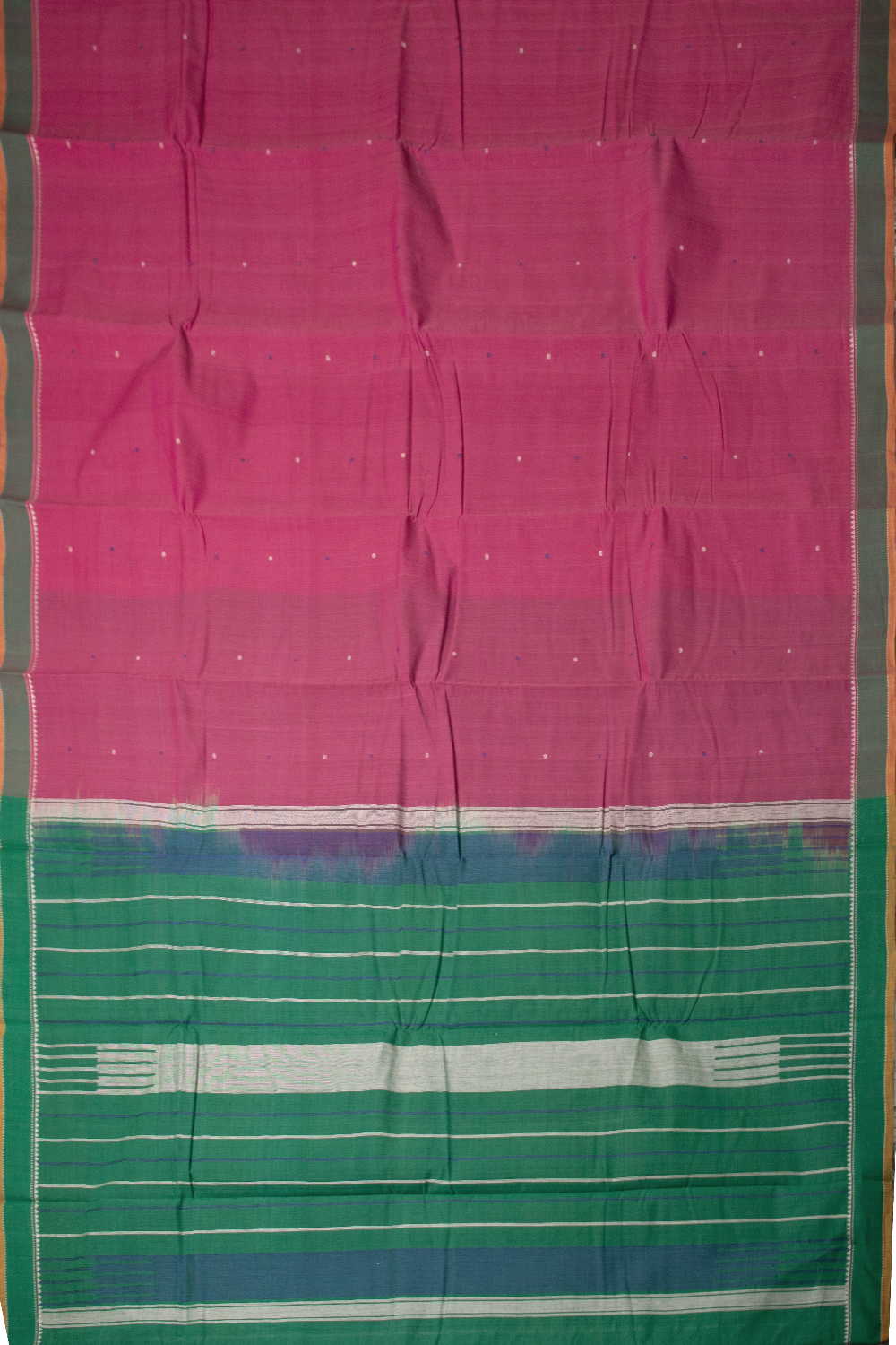 Shade of Pink Kanchipuram Cotton saree - Image 2