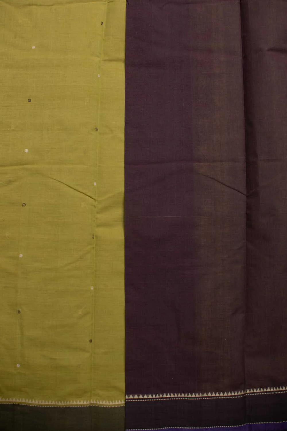 Leaf Green Kanchipuram Cotton saree - Image 4