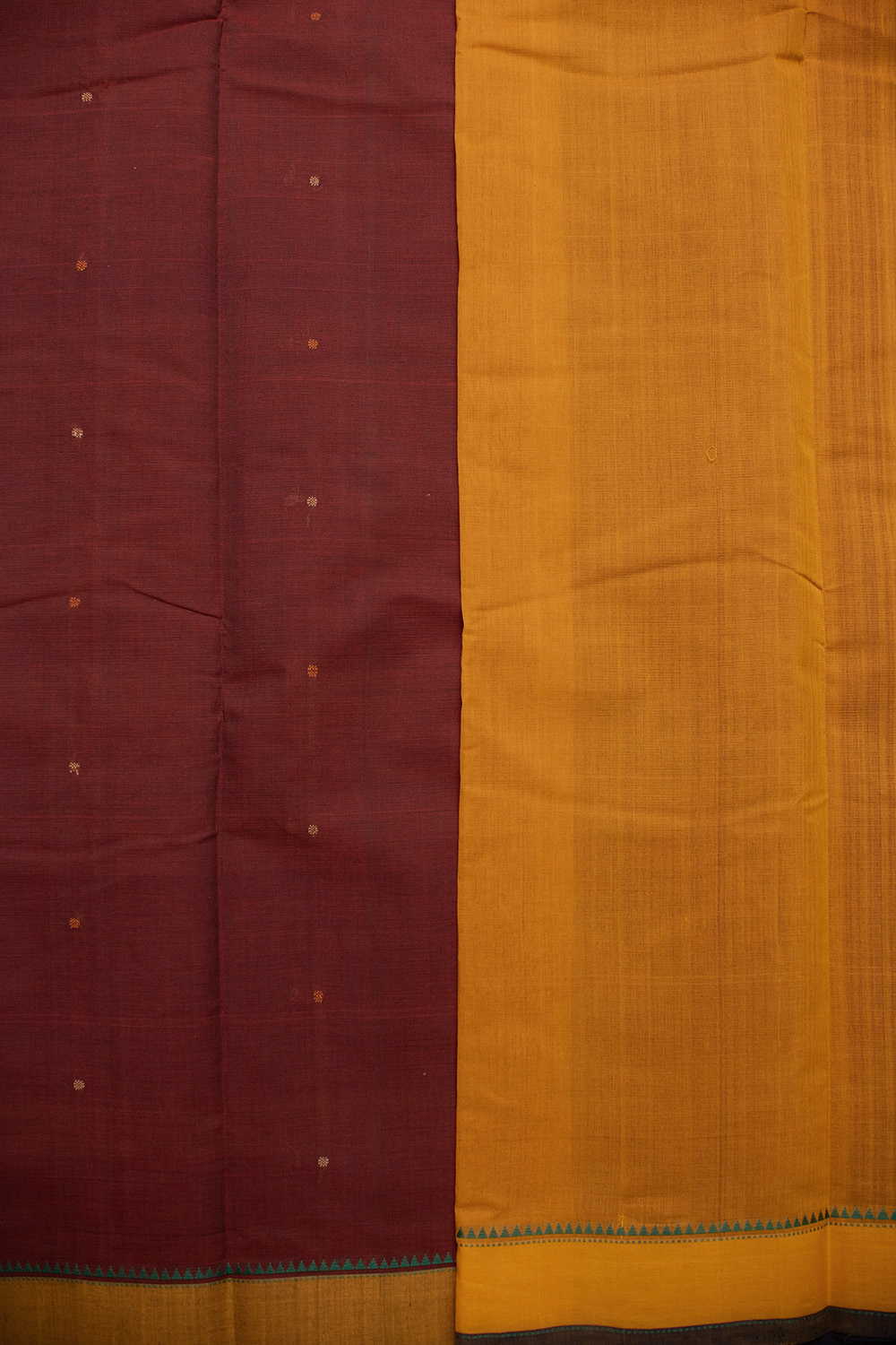 Brown Shaded Kanchipuram Cotton saree - Image 4