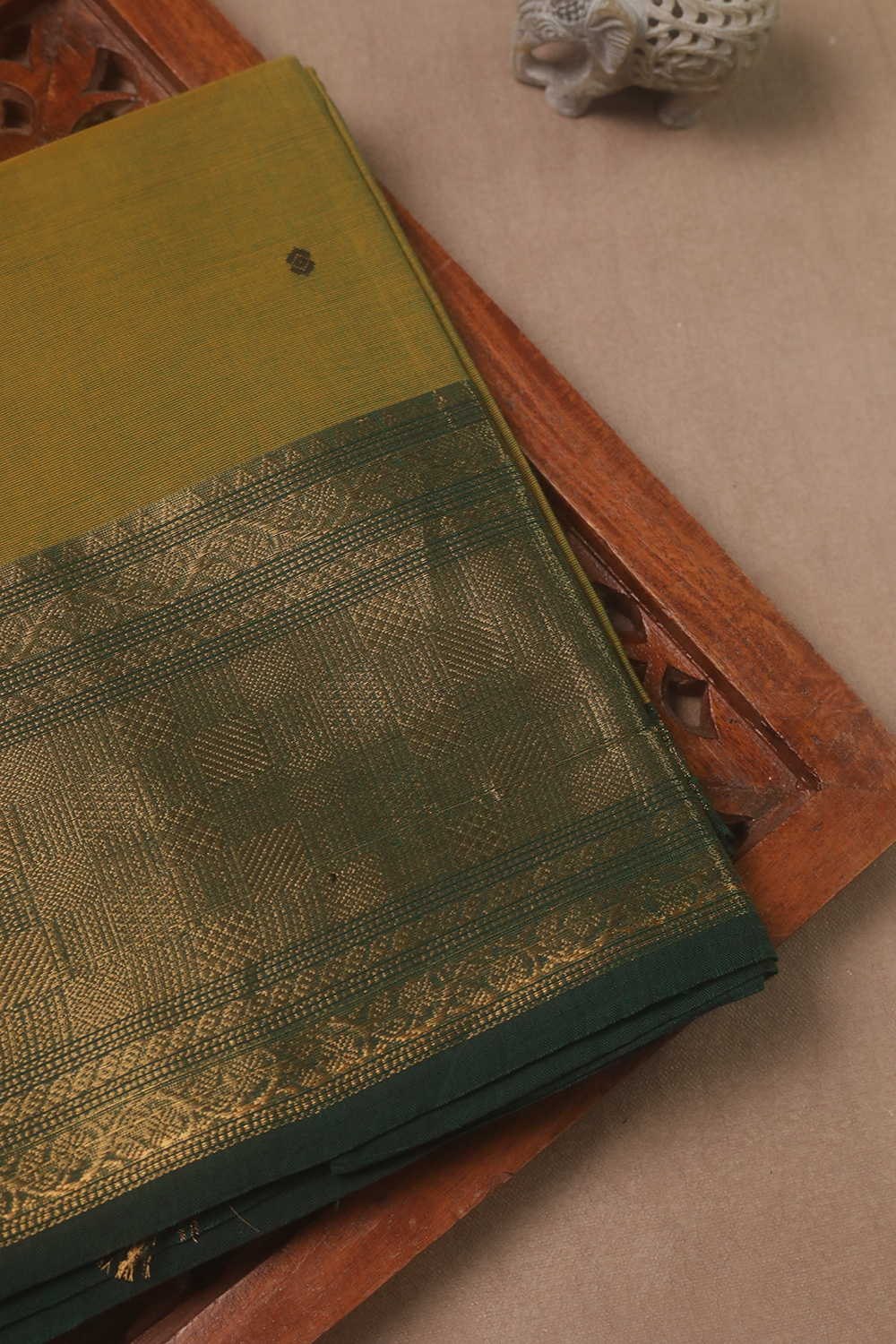 Shade of Green Kanchipuram Cotton saree