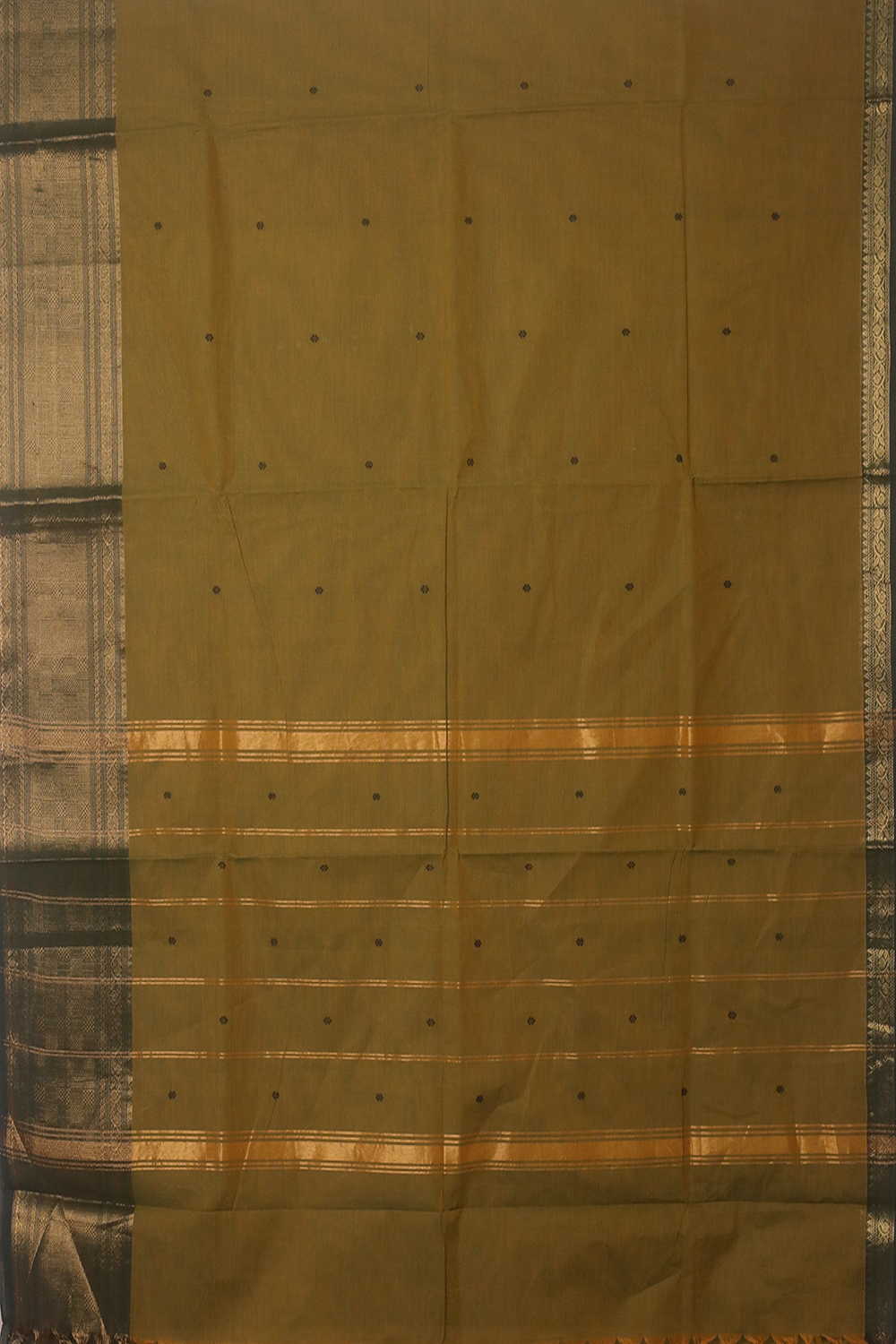 Shade of Green Kanchipuram Cotton saree - Image 2