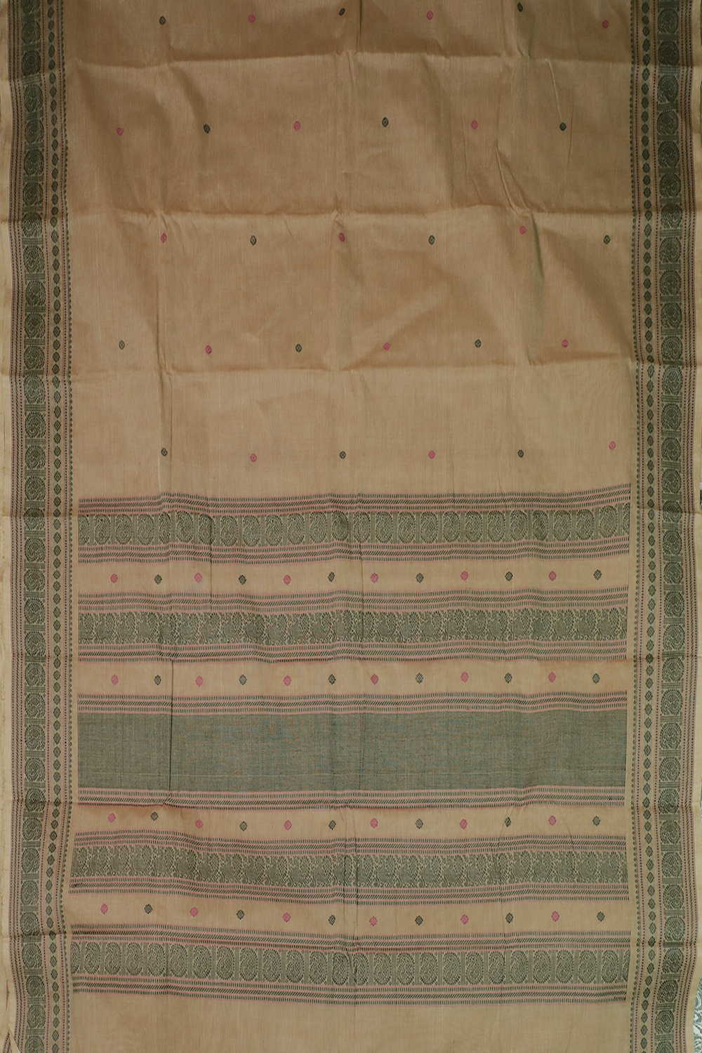 Sand Beige Kanchipuram Cotton saree - Image 2