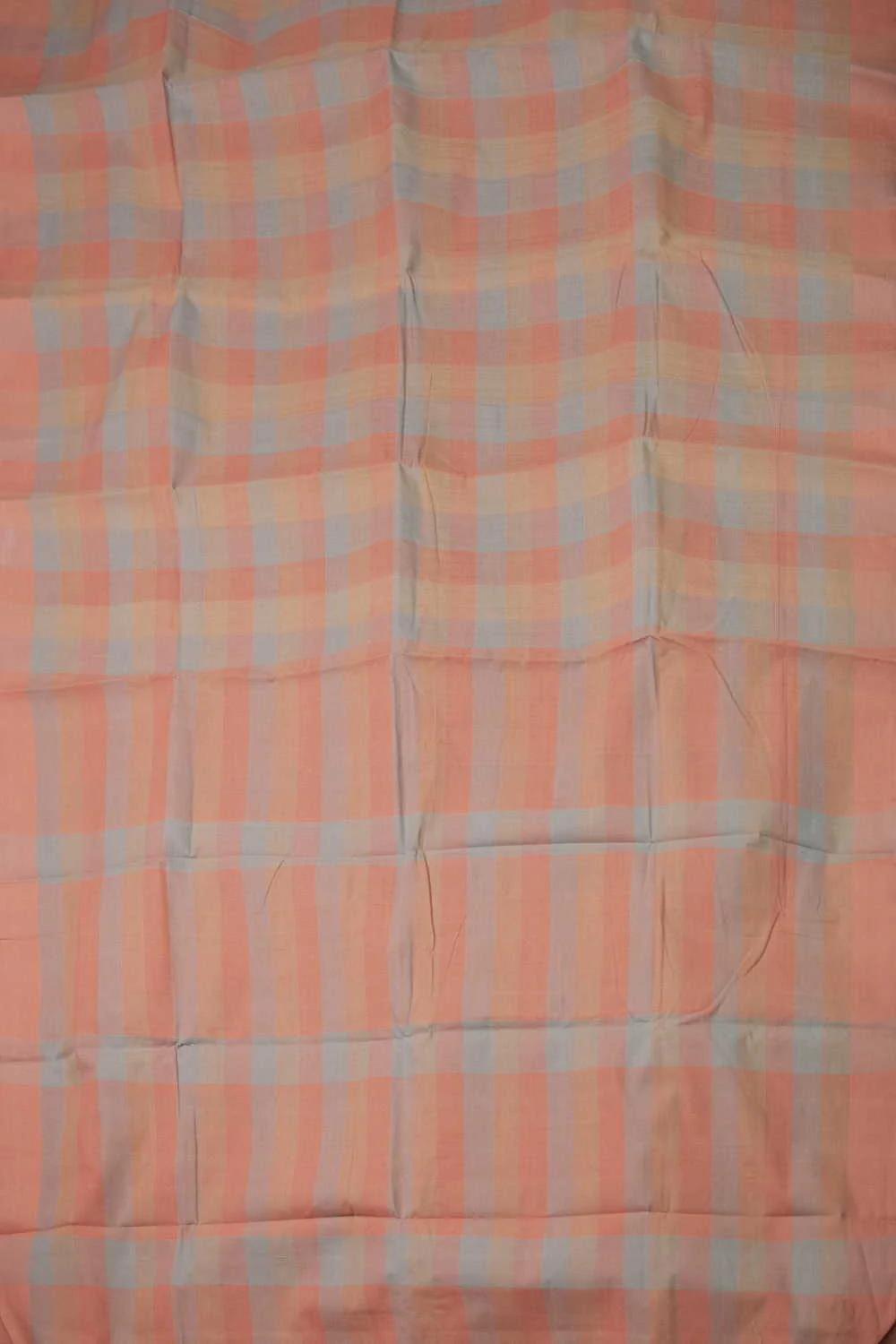 Checks with Pastel Shades Kanchipuram Cotton saree - Image 2