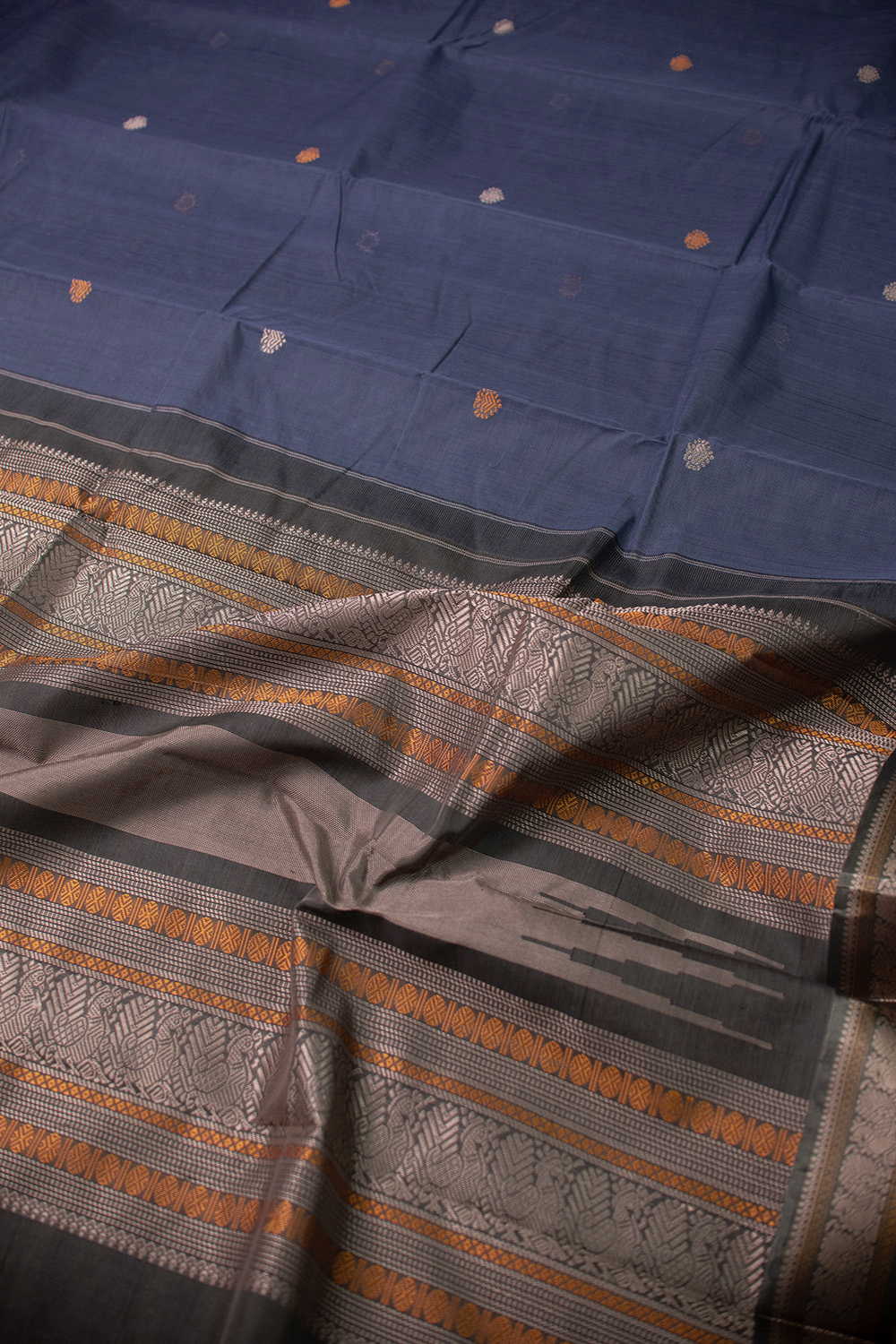 Eminence Purple Kanchipuram Cotton saree - Image 3