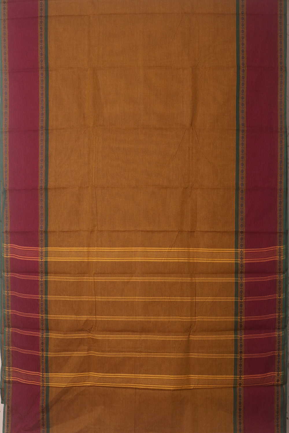 Darker Yellow Kanchipuram Cotton saree - Image 2