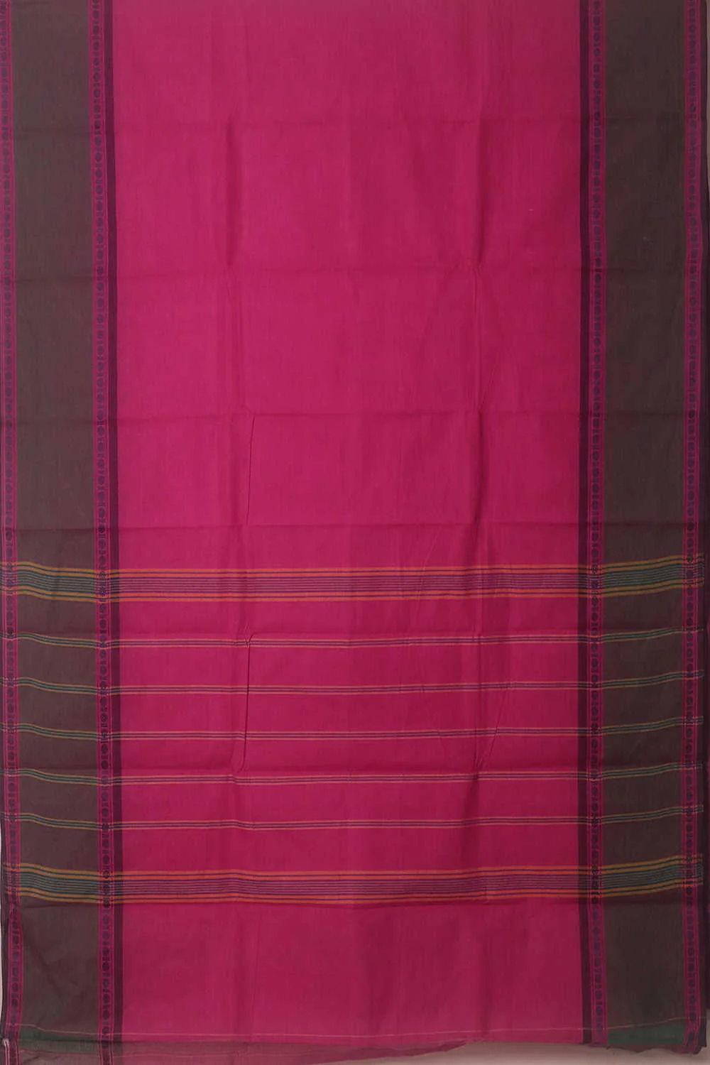 Dark Pink Shade of Kanchipuram Cotton saree - Image 2