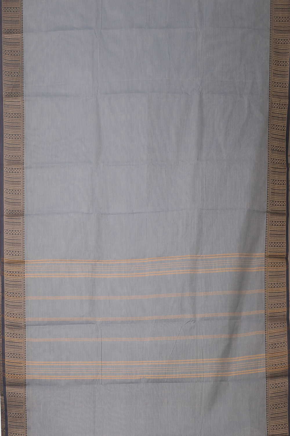 Thread Border with Blue Kanchipuram Cotton saree - Image 2