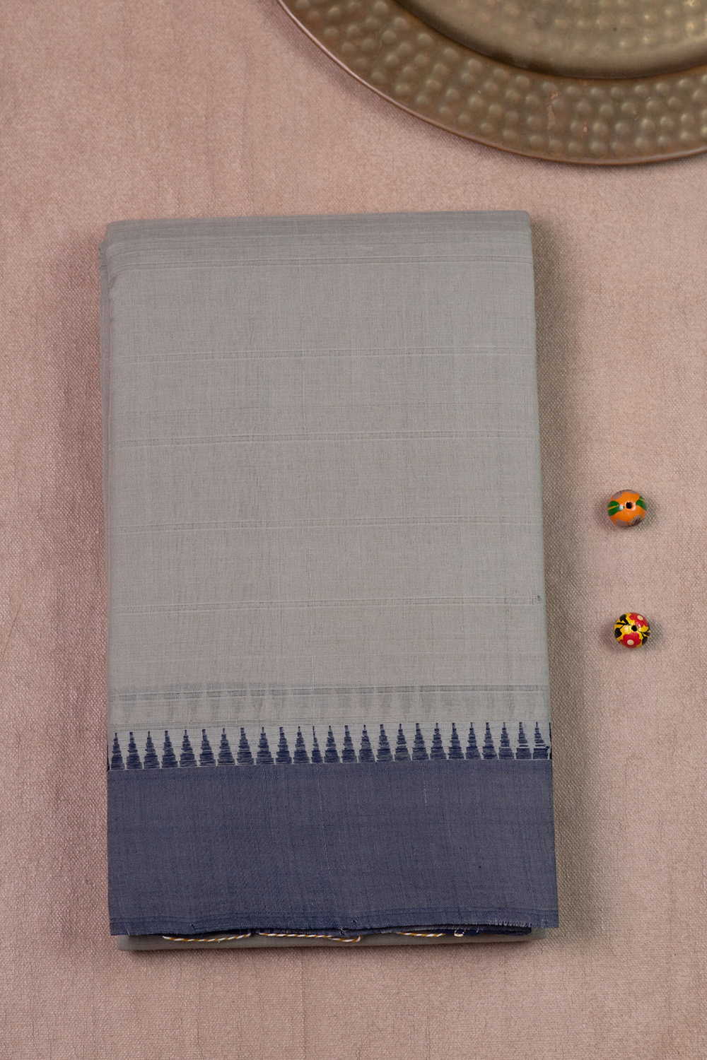 Lighter Grey Kanchipuram Cotton saree