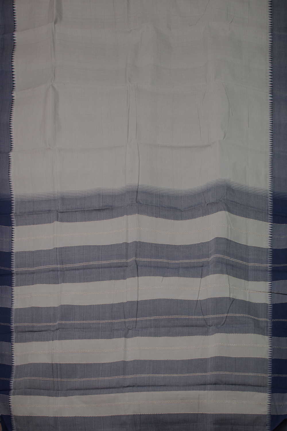 Lighter Grey Kanchipuram Cotton saree - Image 2