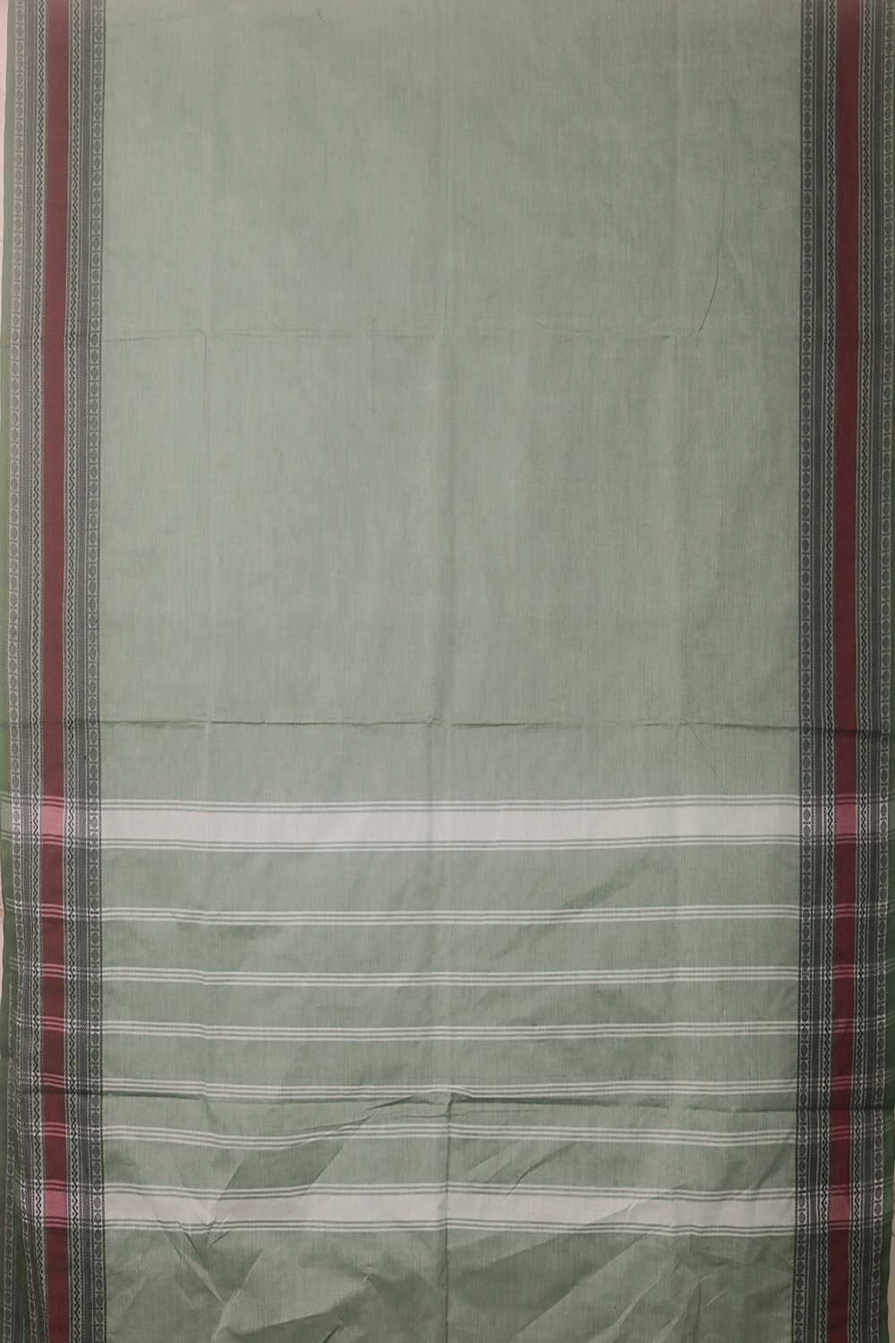 Light Green Kanchipuram Cotton saree - Image 2