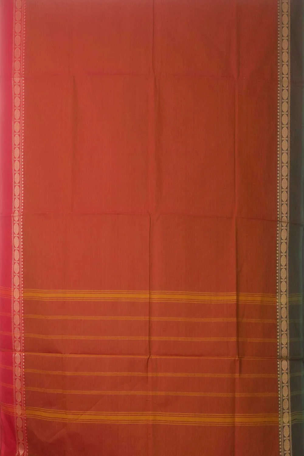 Double Color Border Kanchipuram Cotton saree - Image 2