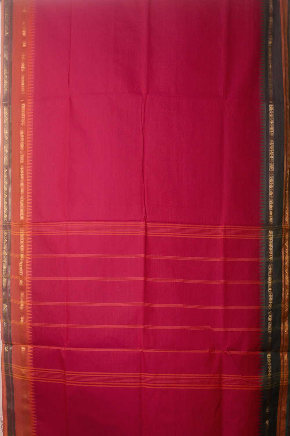 Pink Kanchipuram Cotton saree - Image 3