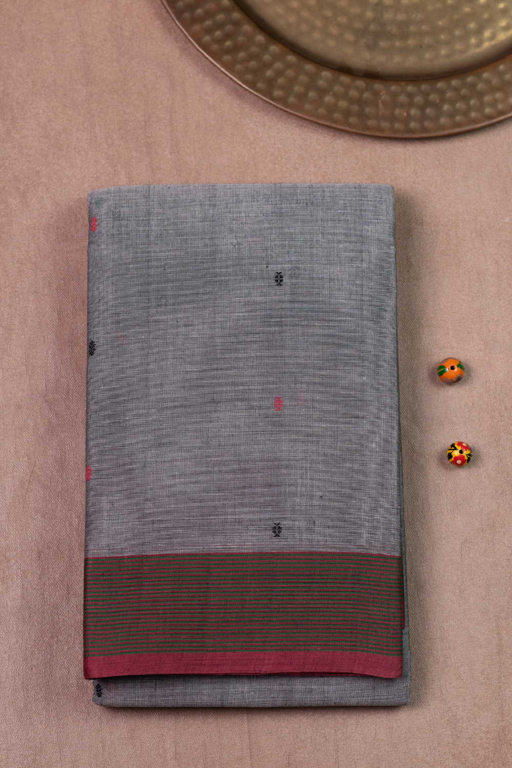 Shade of Grey Kanchipuram Cotton saree