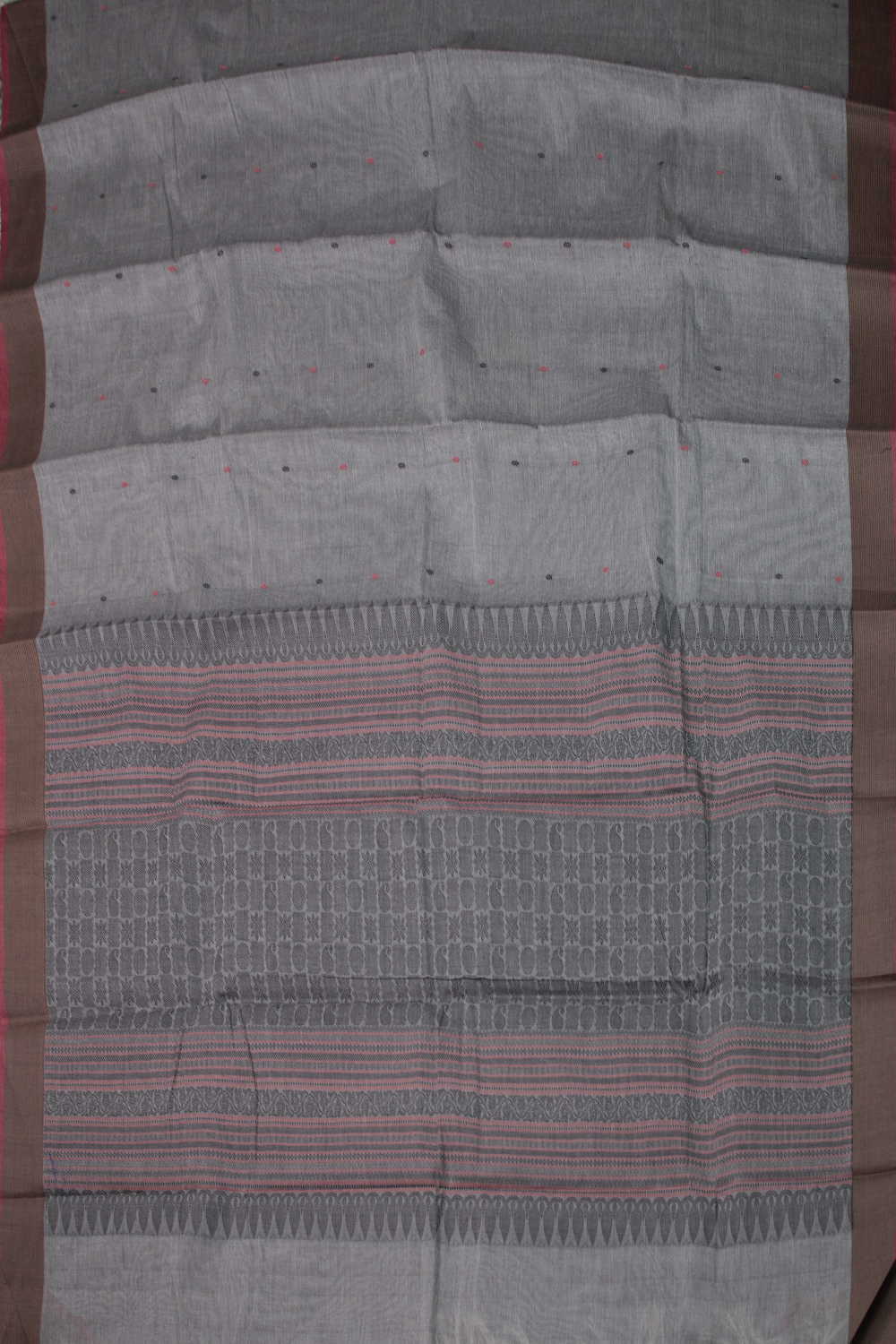 Shade of Grey Kanchipuram Cotton saree - Image 2