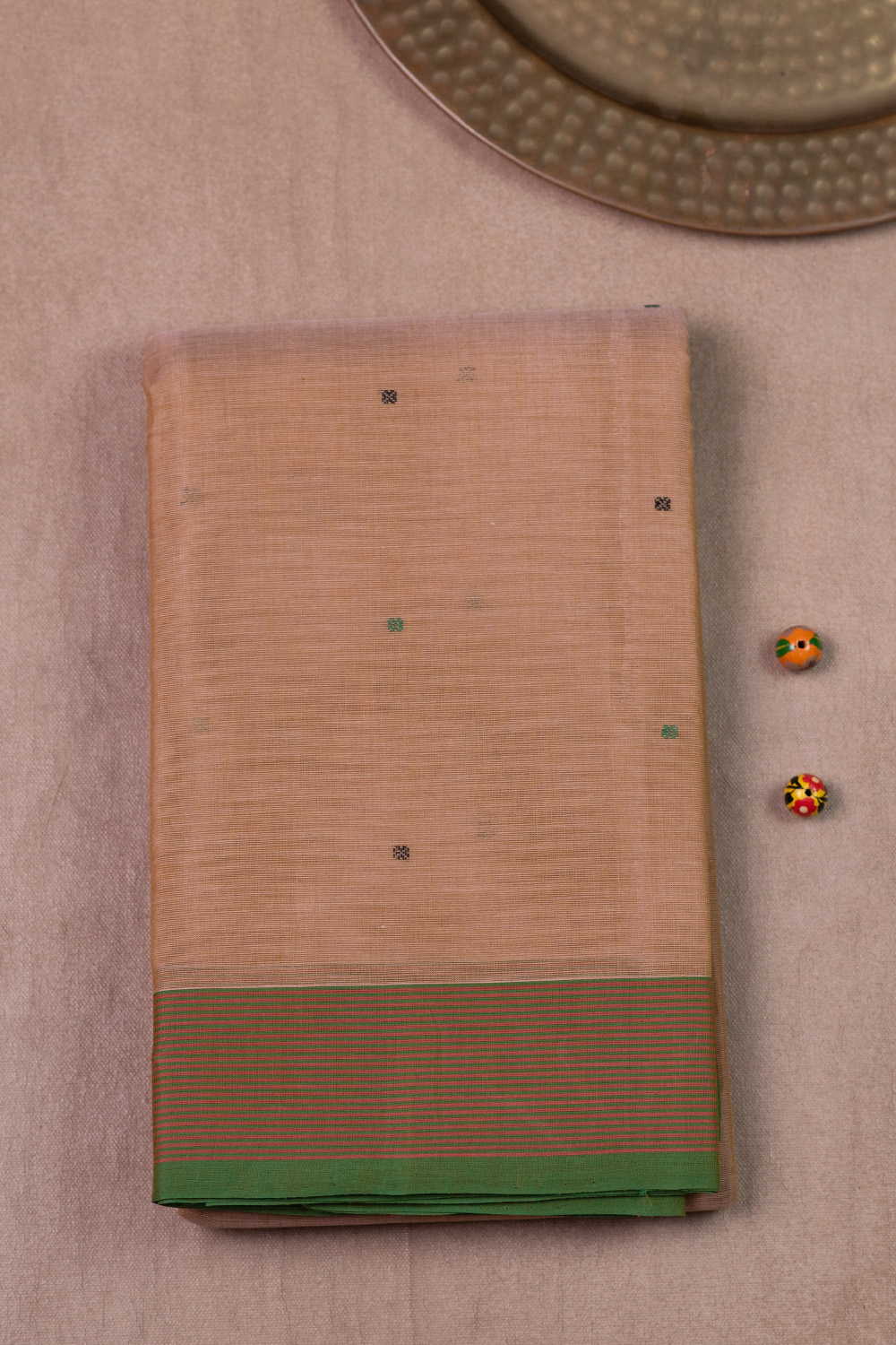 Beige Shaded Kanchipuram Cotton saree
