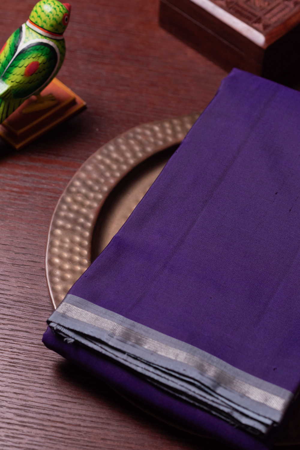 Velvet Purple Kanchipuram Silk saree