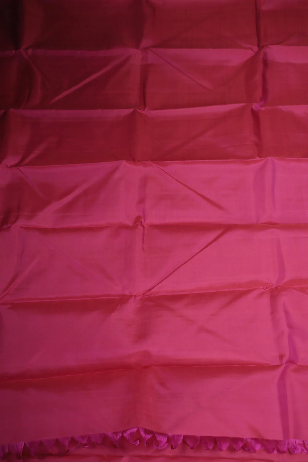 Hot Plain Pink Kanchipuram Silk saree - Image 2