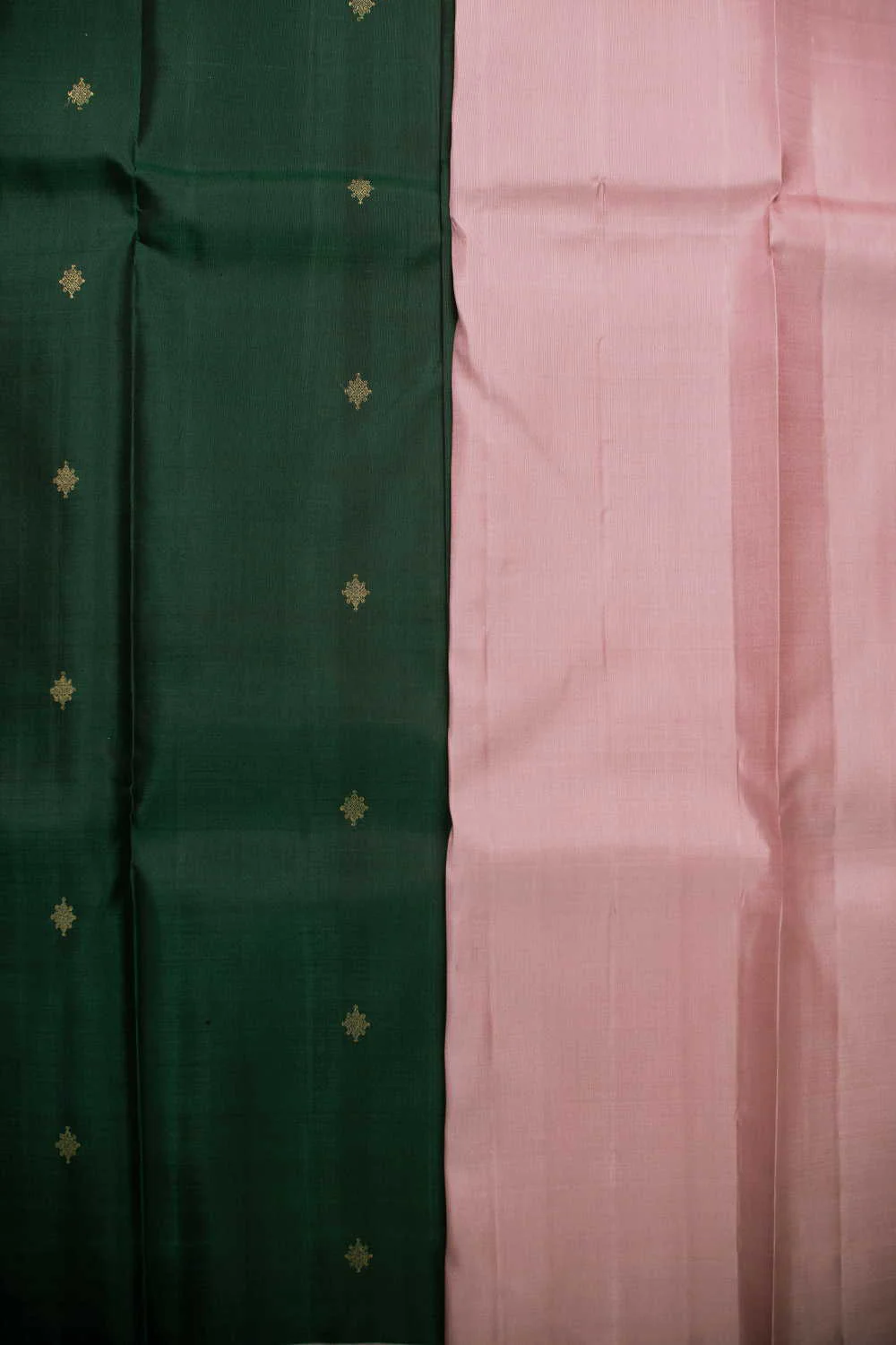 Kolam Butta on Green Base Kanchipuram Silk saree - Image 4