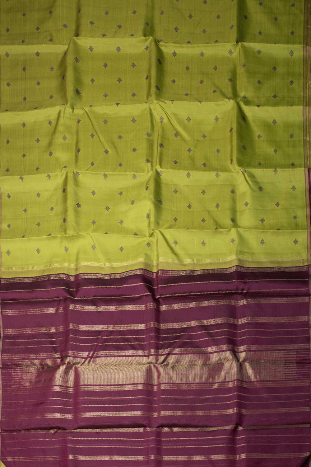 Festive Green Kolam Butta Kanchipuram Silk saree - Image 2