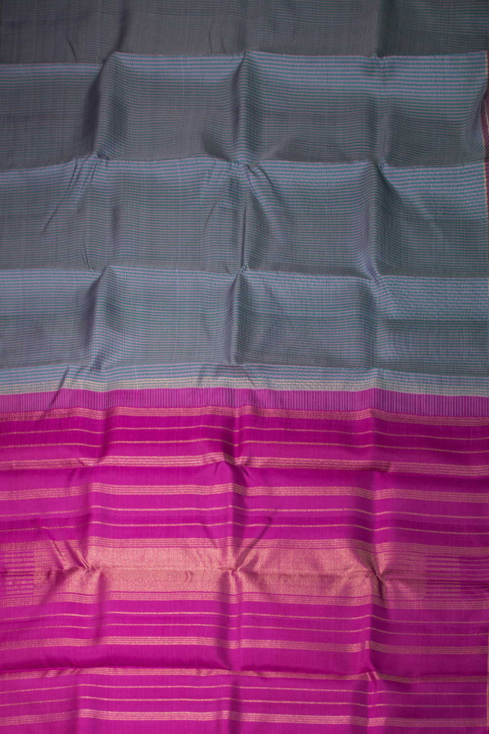 Petite Color Checks Kanchipuram Silk saree - Image 2
