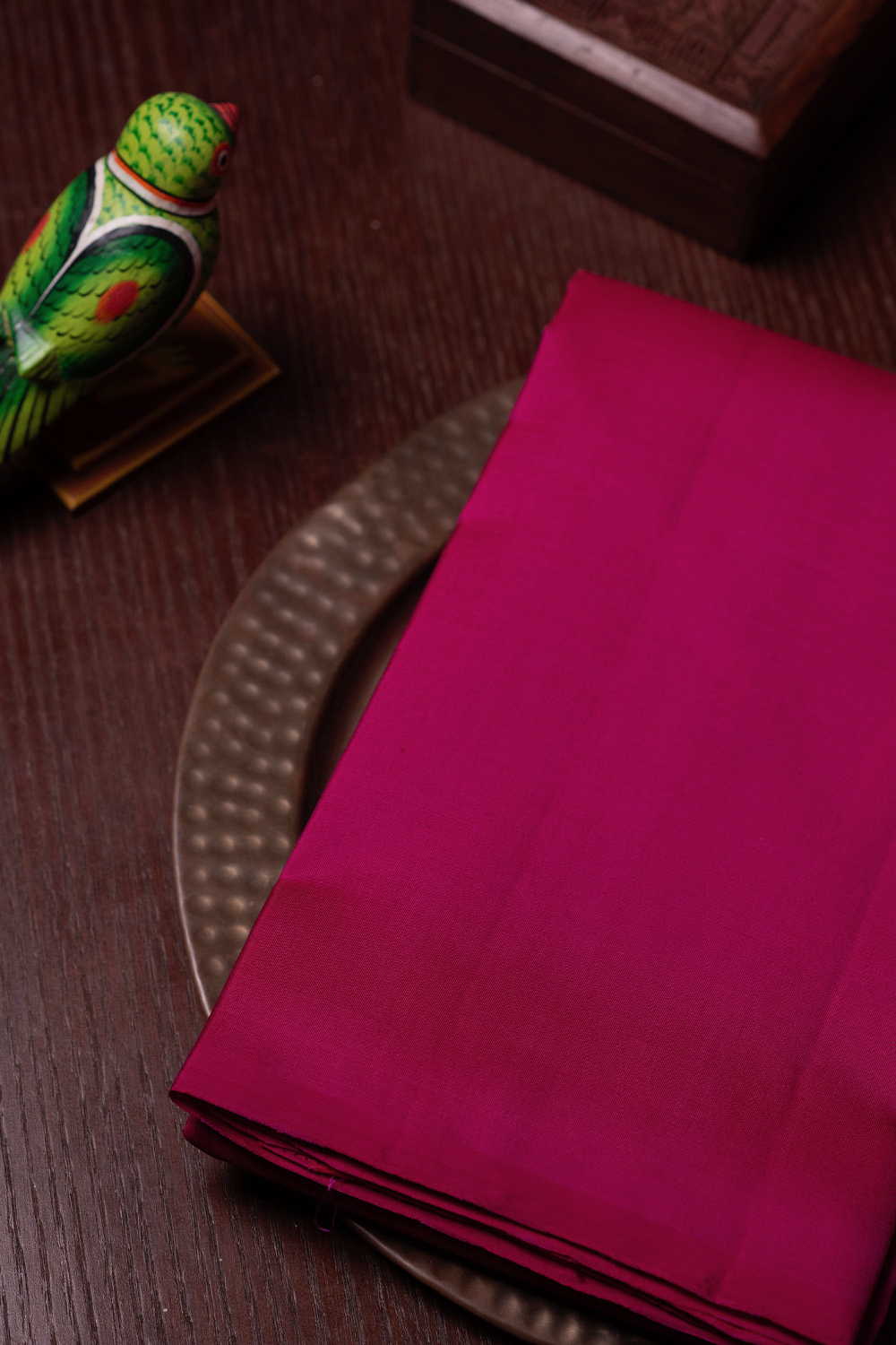 Plain Festive Pink Kanchipuram Silk saree