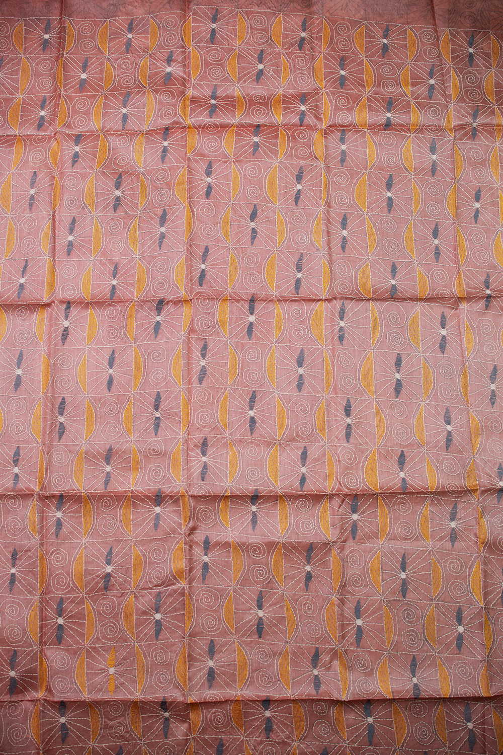 Peach Kantha Silk Blouse - Image 2