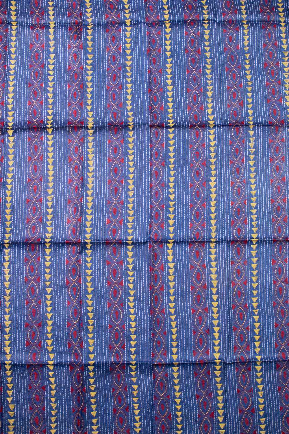 Deep Blue Kantha Silk Blouse - Image 2